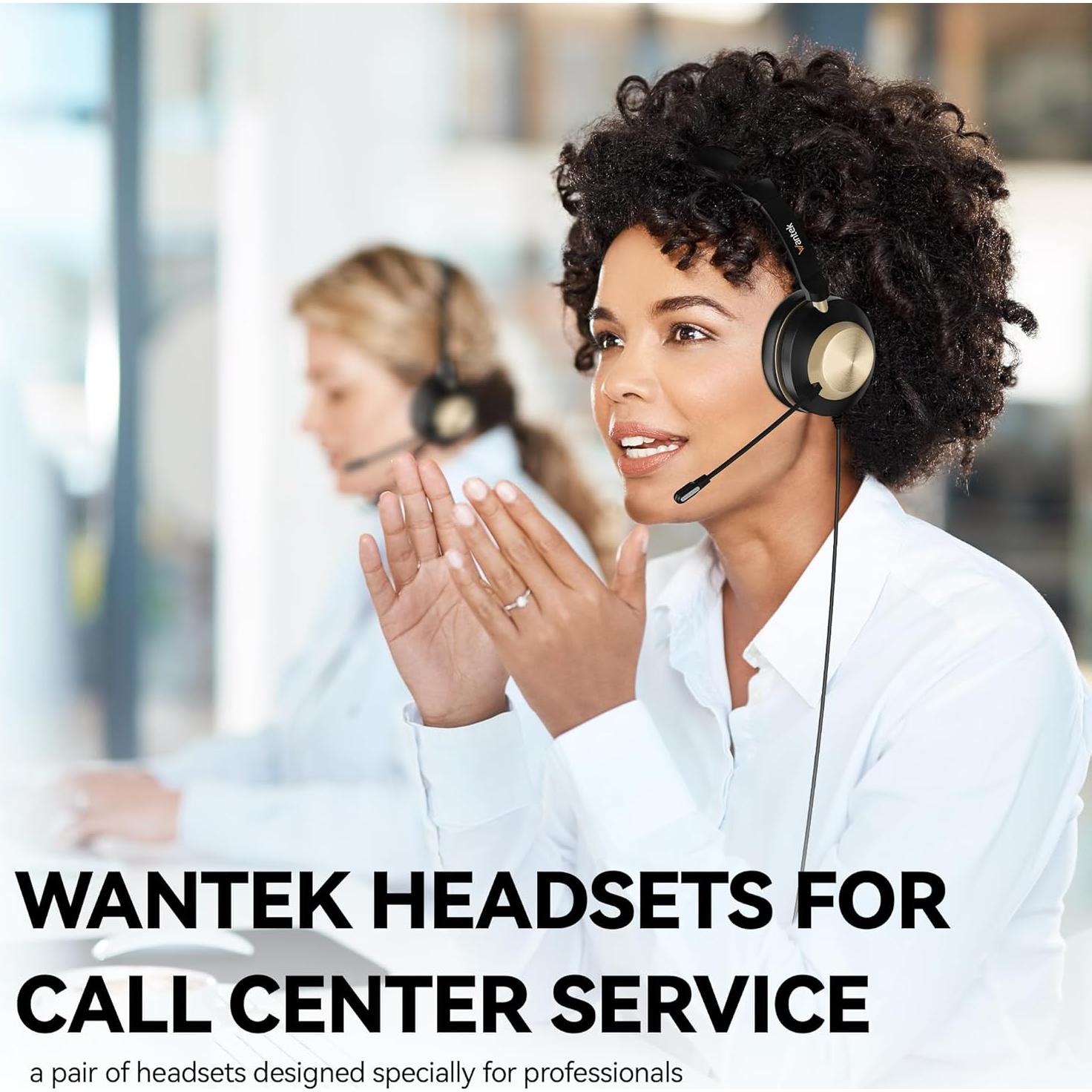 Auriculares Wantek 881FUSB con micrófono y cancelación de ruido