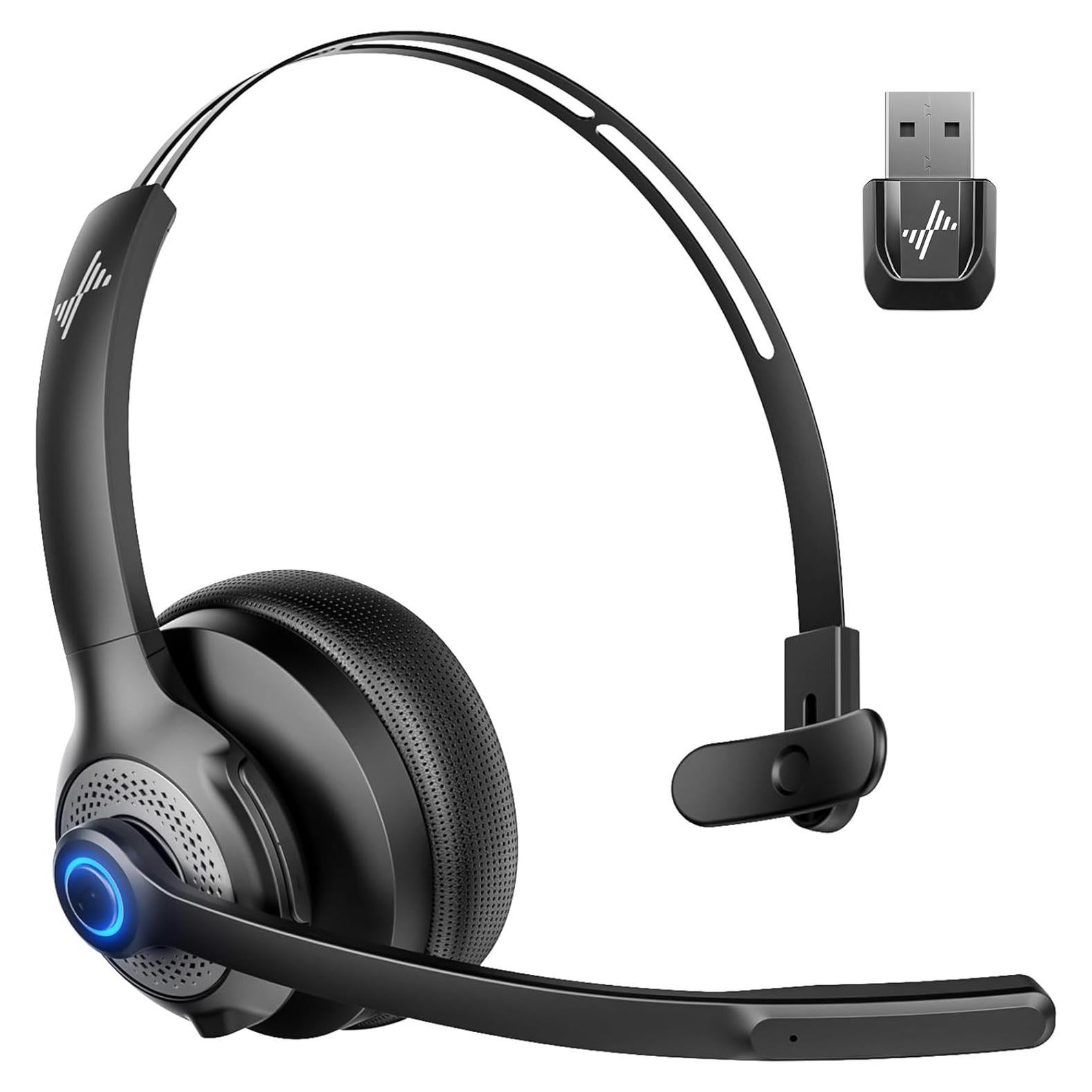 Auriculares Inalámbricos JIAMQISHI EH06 con Micrófono y Dongle USB