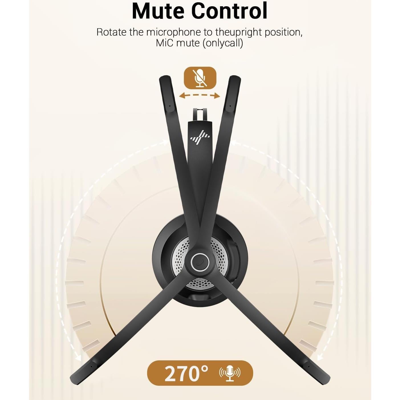 Auriculares Inalámbricos JIAMQISHI EH06 con Micrófono y Dongle USB