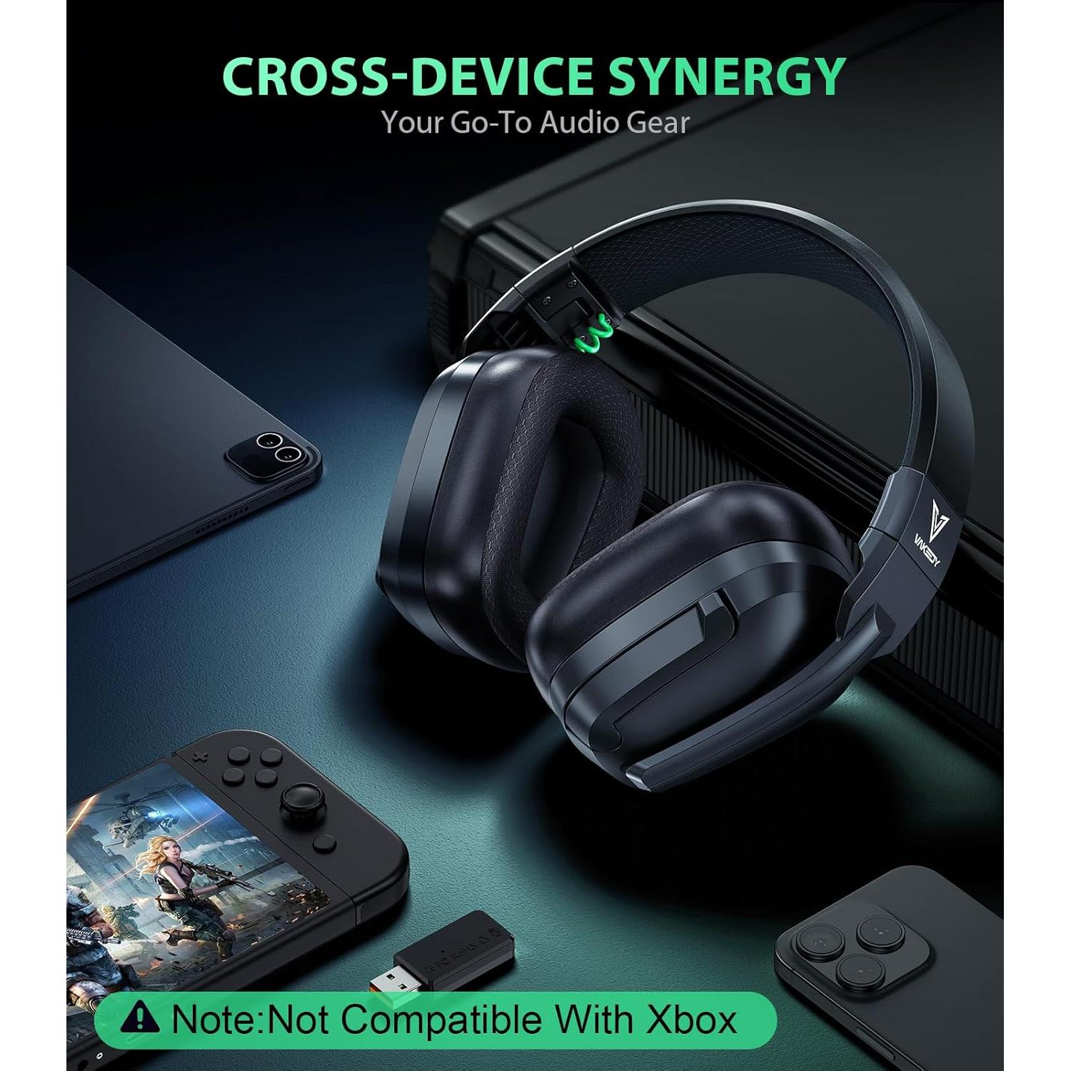 Auriculares Gaming Inalámbricos Vakedy HW11 Bluetooth 5.3 Negro