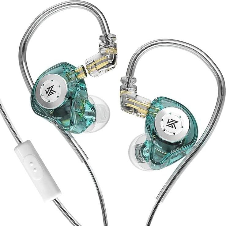 Auriculares KZ EDX PRO In-Ear con Micrófono Aislante Cian