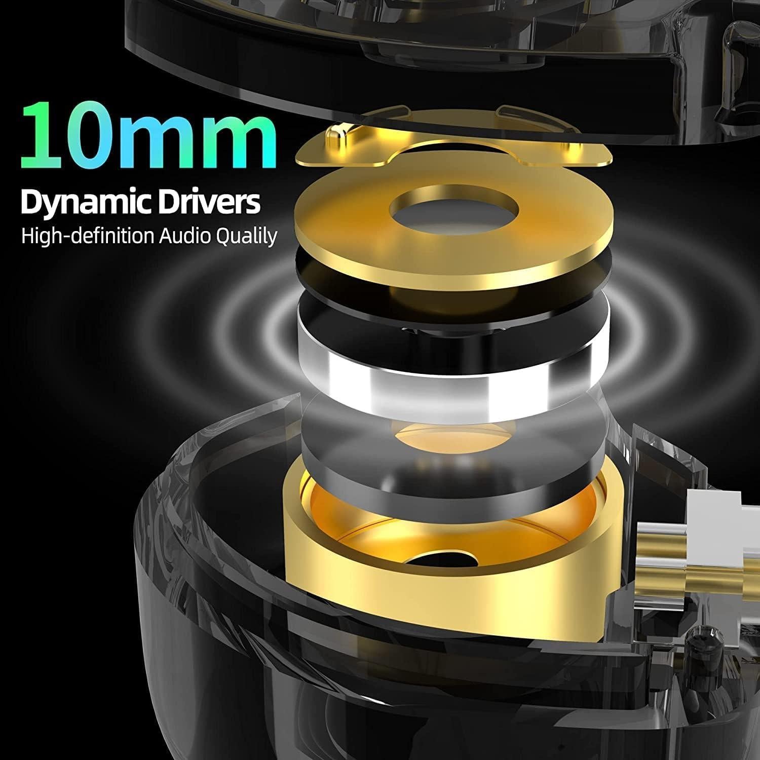 Auriculares KZ EDX PRO In-Ear con Micrófono Aislante Cian