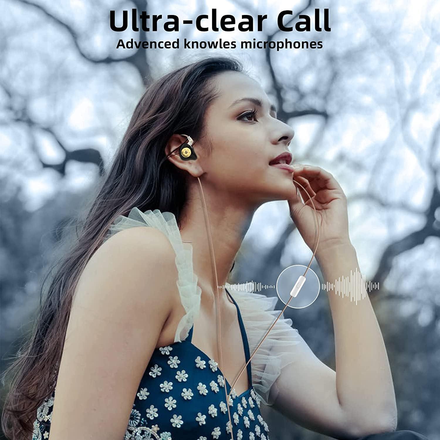 Auriculares KZ EDX PRO In-Ear con Micrófono Aislante Cian