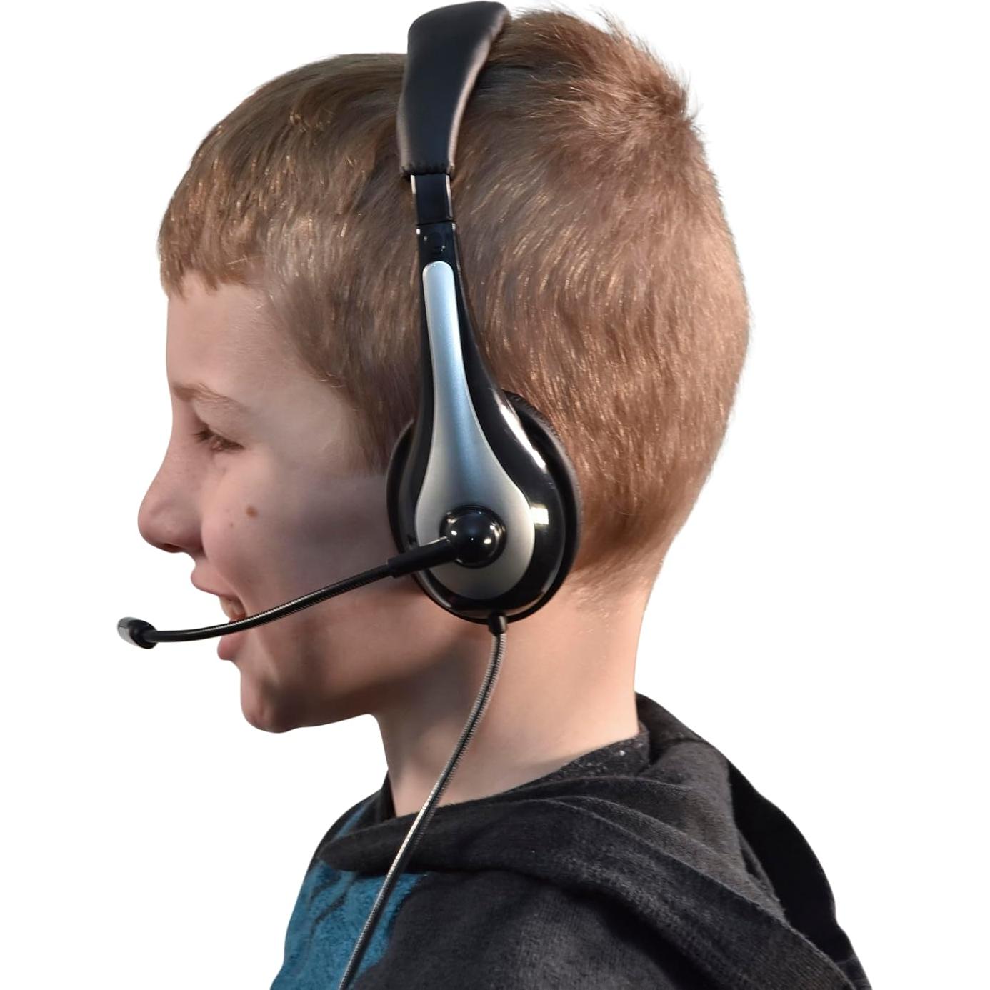 Auriculares con micrófono Califone 1025MT NeoTech Negro Plata