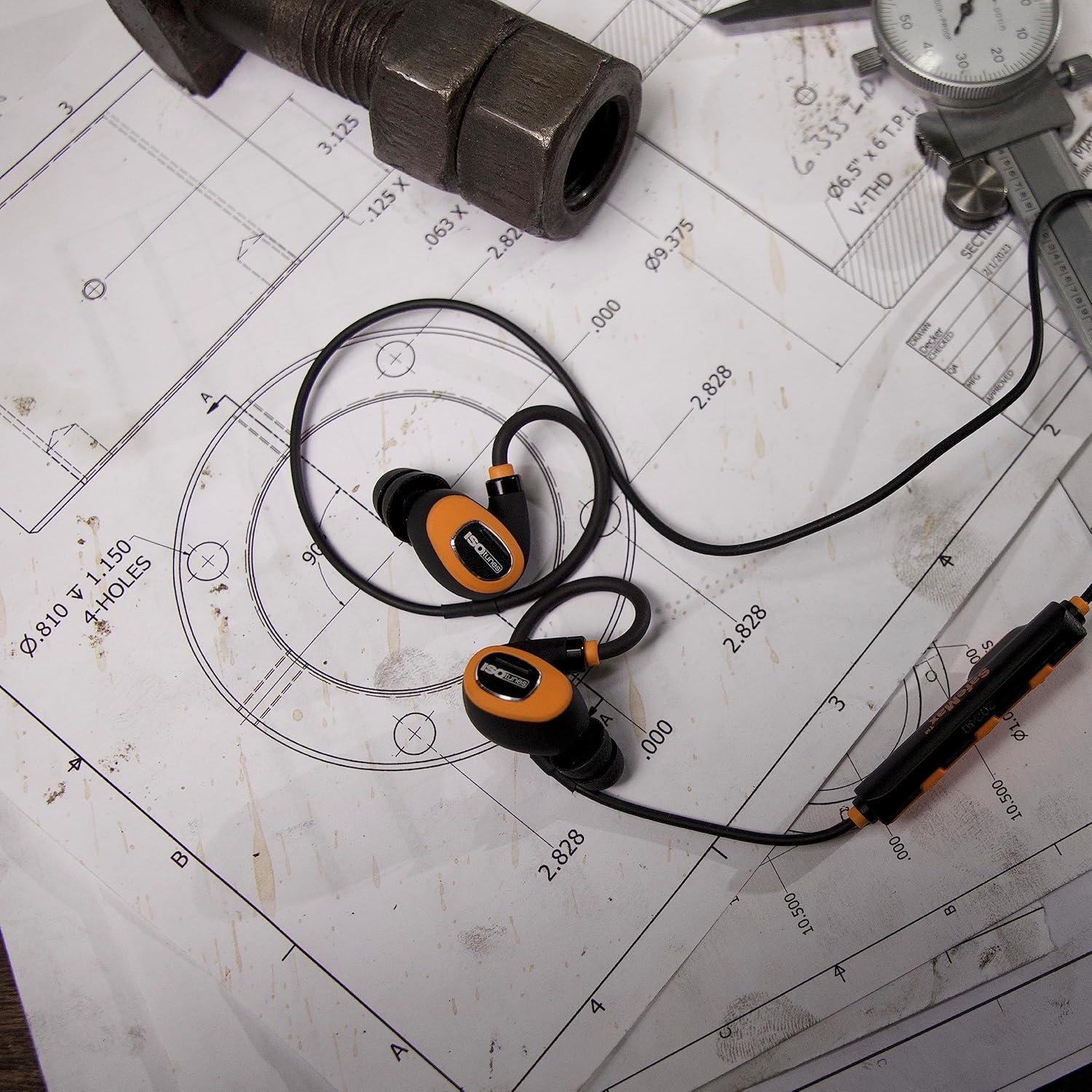 Auriculares Bluetooth ISOtunes PRO 2.0 Naranja 27 dB Reducción Ruido