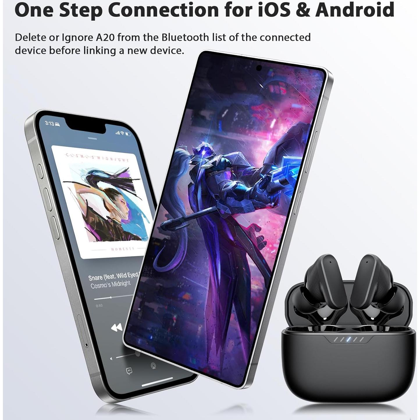 Auriculares Inalámbricos Bluetooth 5.4 HiFi TOPAUX - Cancelación Ruido