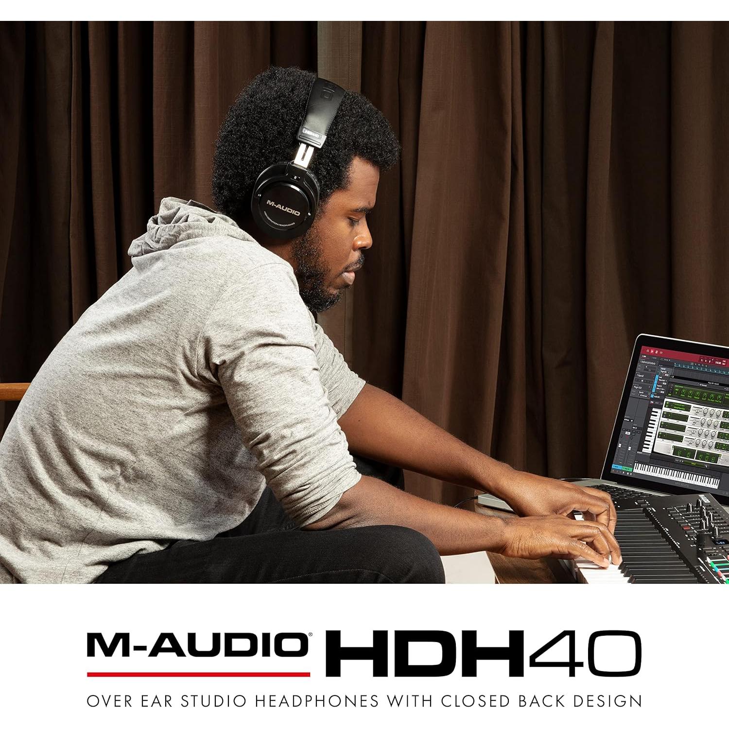 Auriculares de Estudio M-Audio HDH40 con Cable de 2.7m - Negro