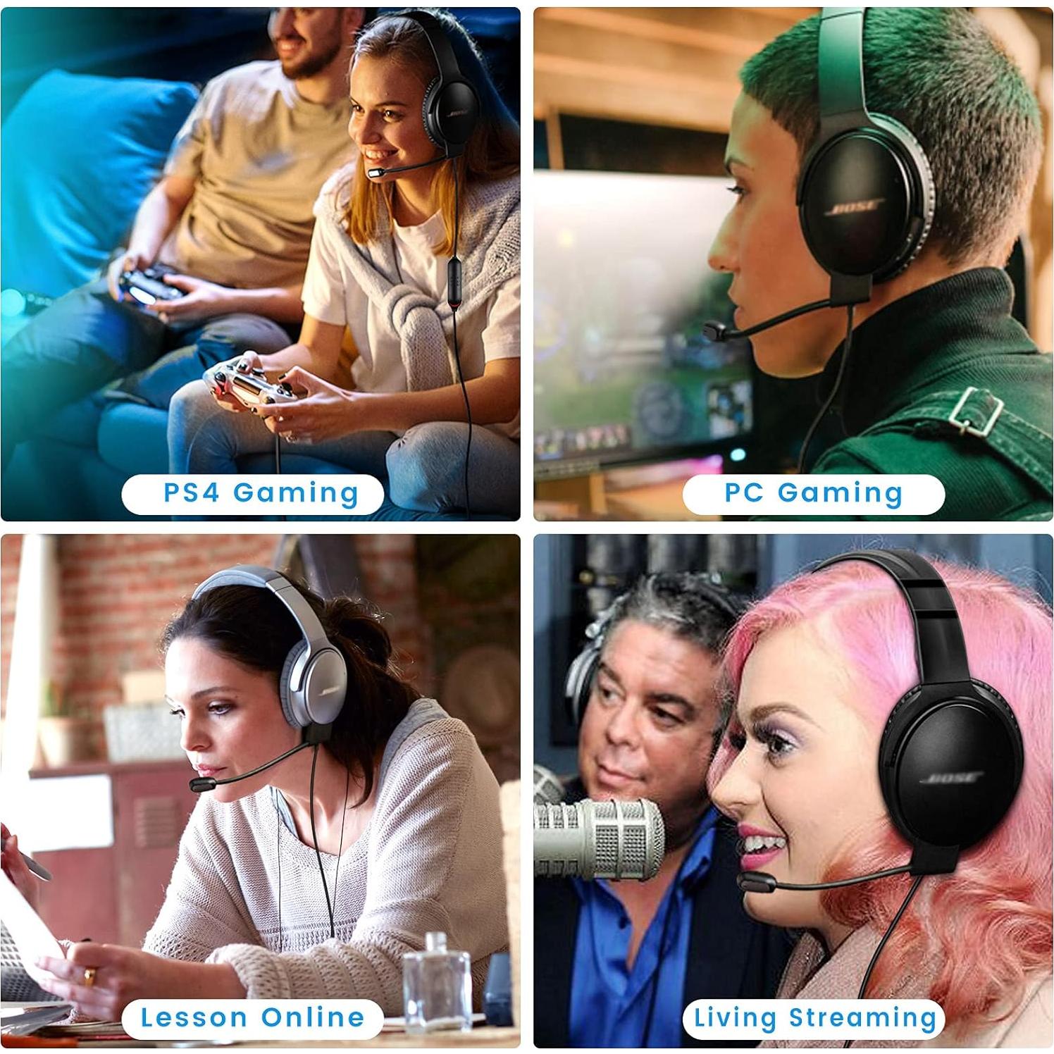 Micrófono Desmontable Weishan para Auriculares Bose QC35 II y QC35