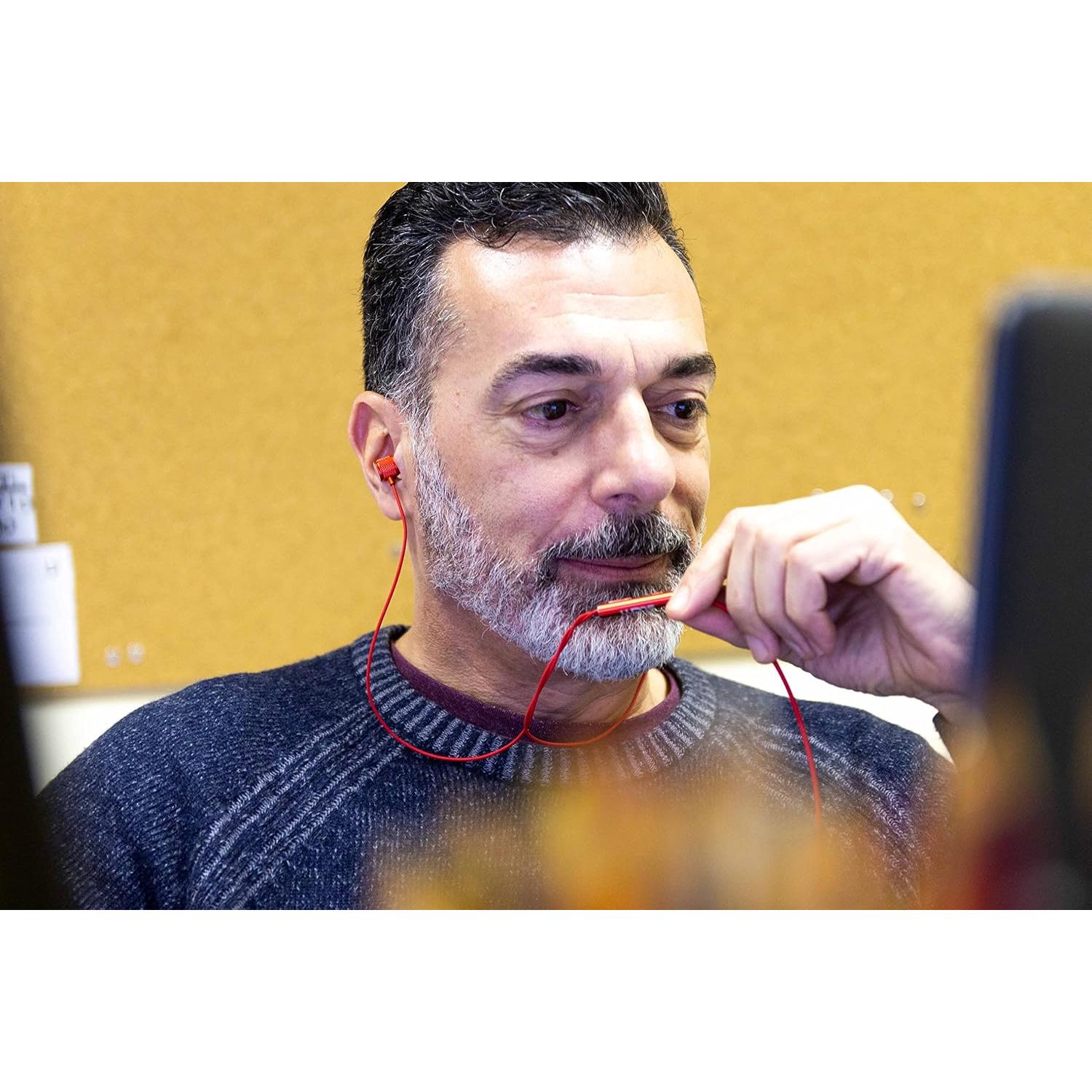 Auriculares con Cable LUDOS ULTRA Rojo - Aislamiento de Ruido, Micrófono