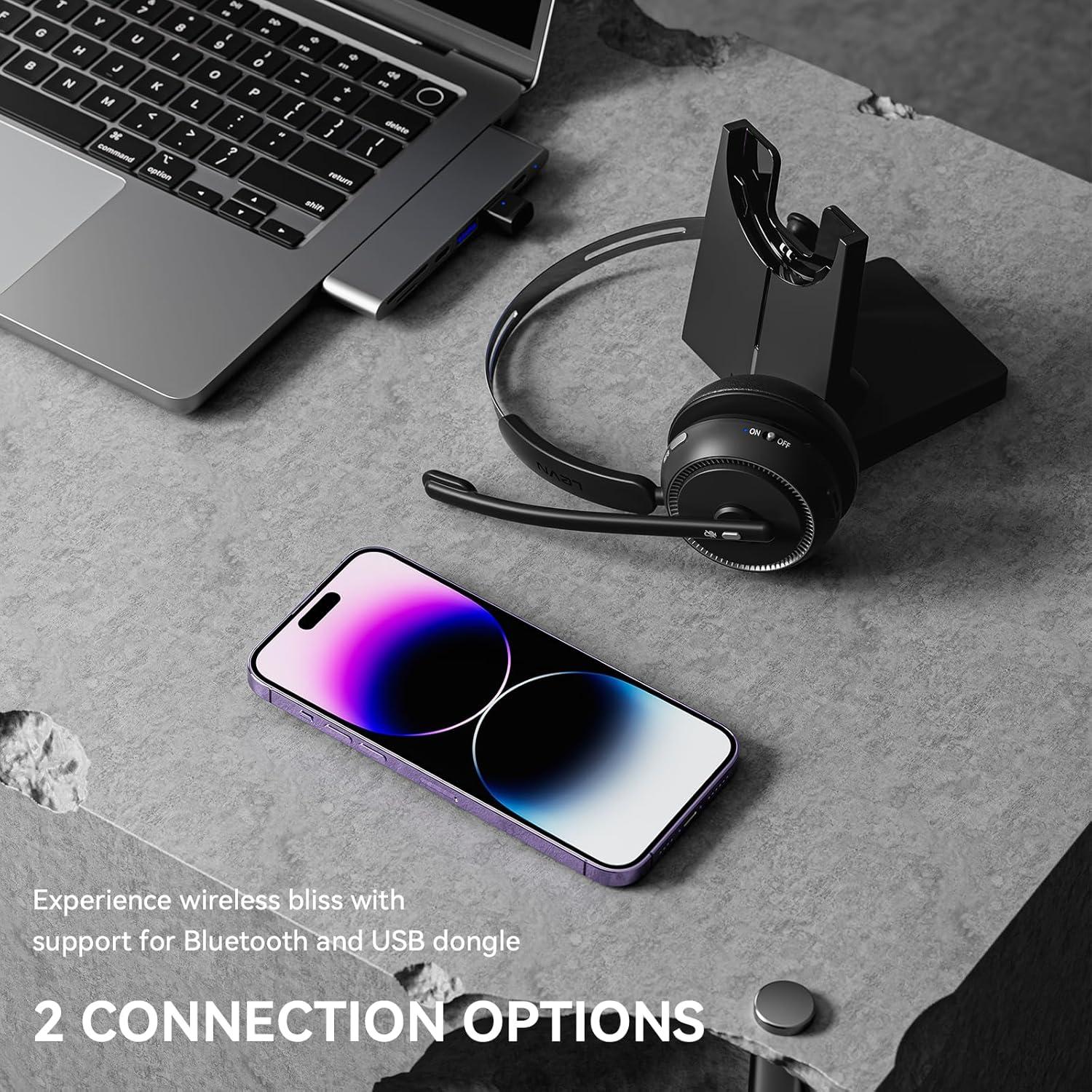 Auricular Inalámbrico LEVN CT001 Bluetooth 5.2 con Cancelación de Ruido