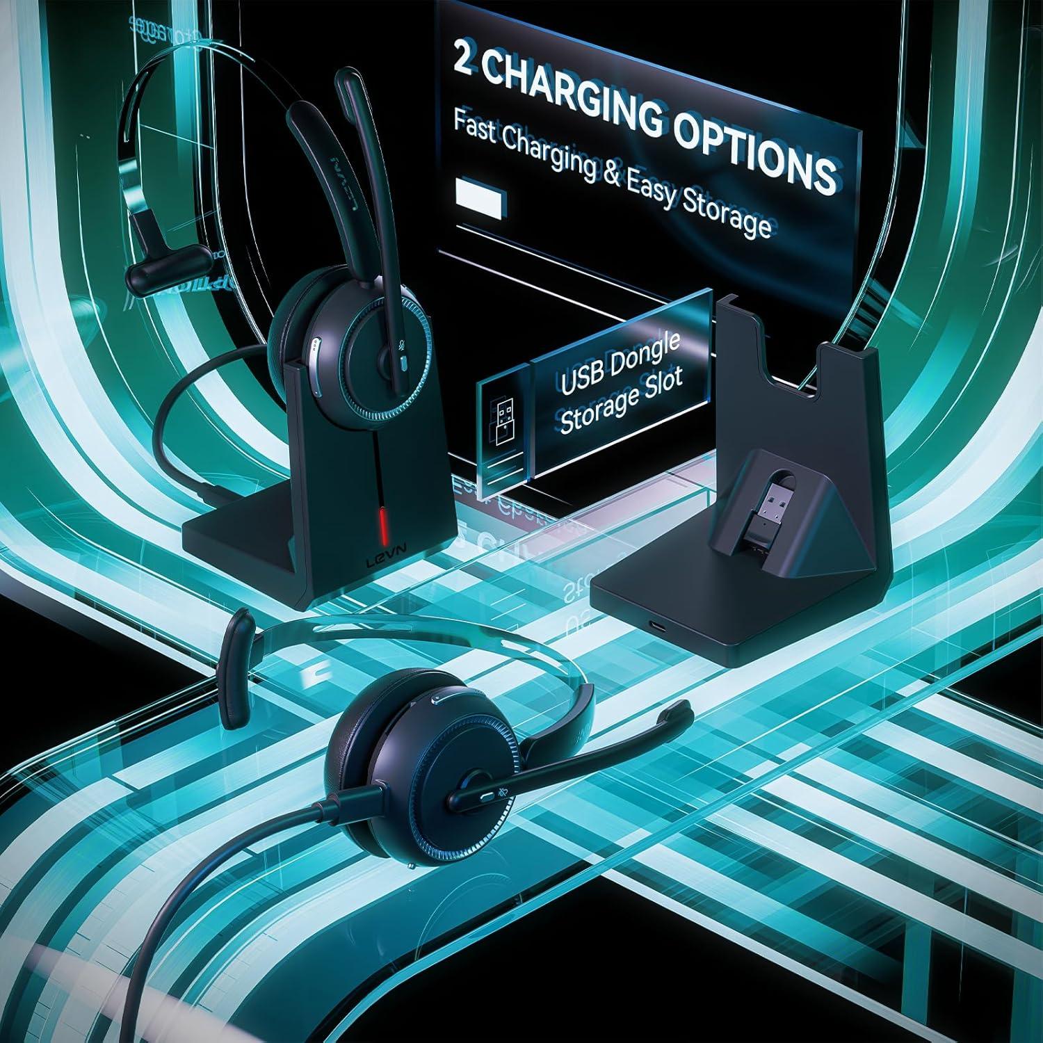 Auricular Inalámbrico LEVN CT001 Bluetooth 5.2 con Cancelación de Ruido