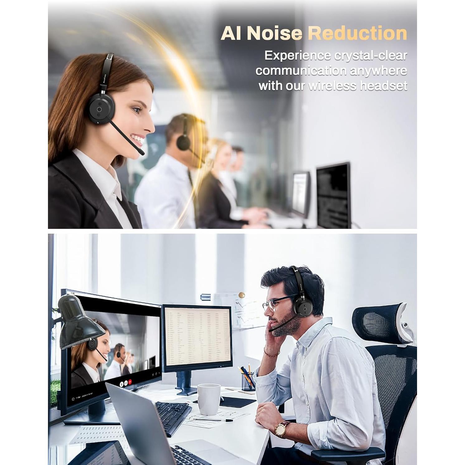 Auriculares Inalámbricos Rownfusny R03-P con Micrófono y Bluetooth 5.3