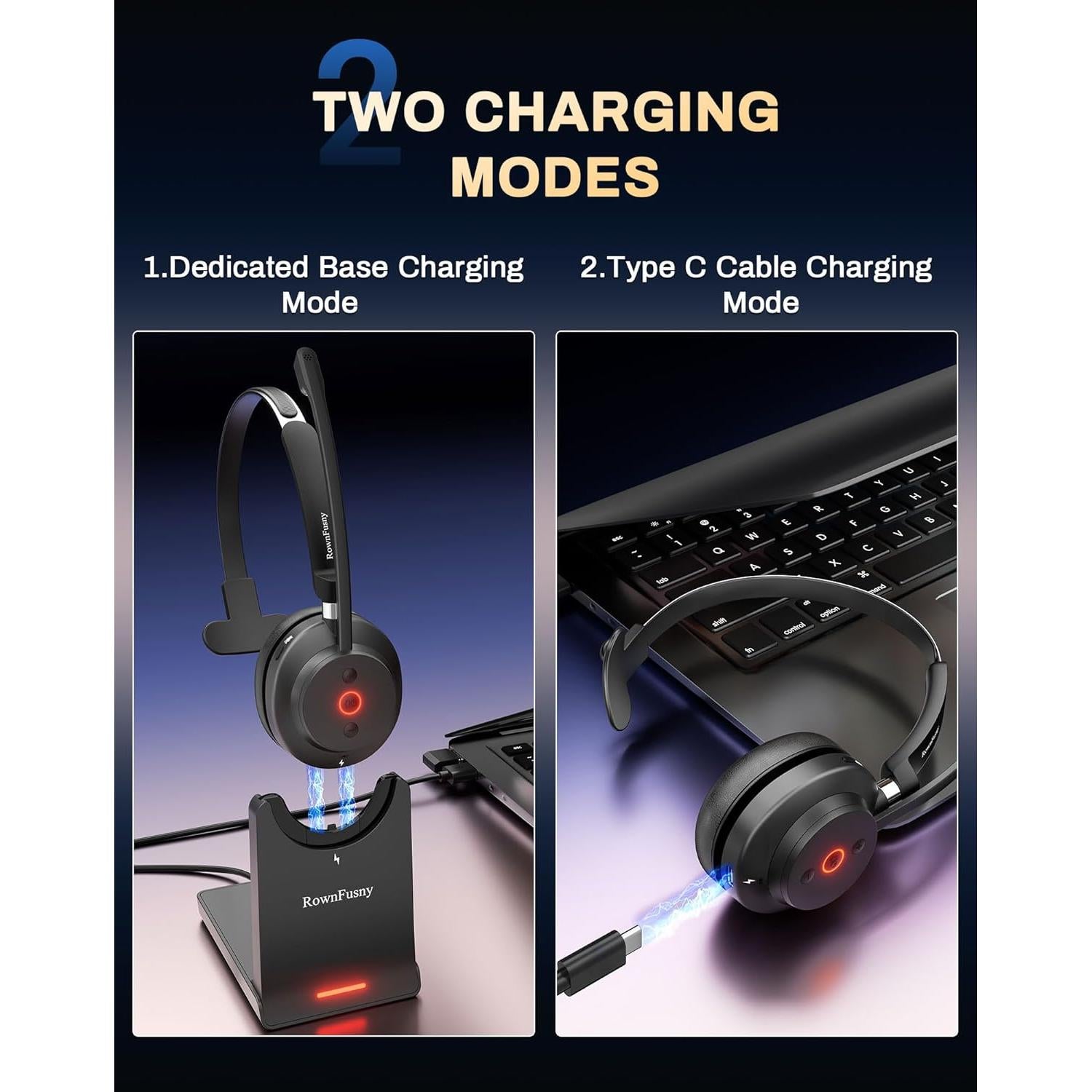 Auriculares Inalámbricos Rownfusny R03-P con Micrófono y Bluetooth 5.3