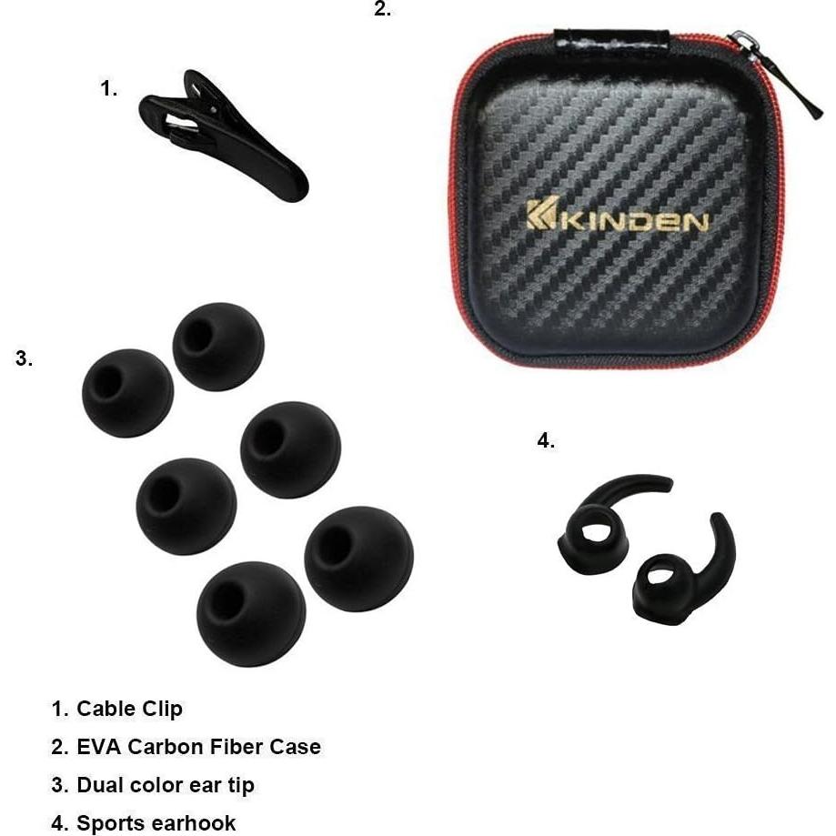 KINDEN Air Tube Earbuds Headphone Binaural Earphones with Microphone Noise Cancelling for Phone,Pad,Pod,HTC,Sony,Mp3 Players