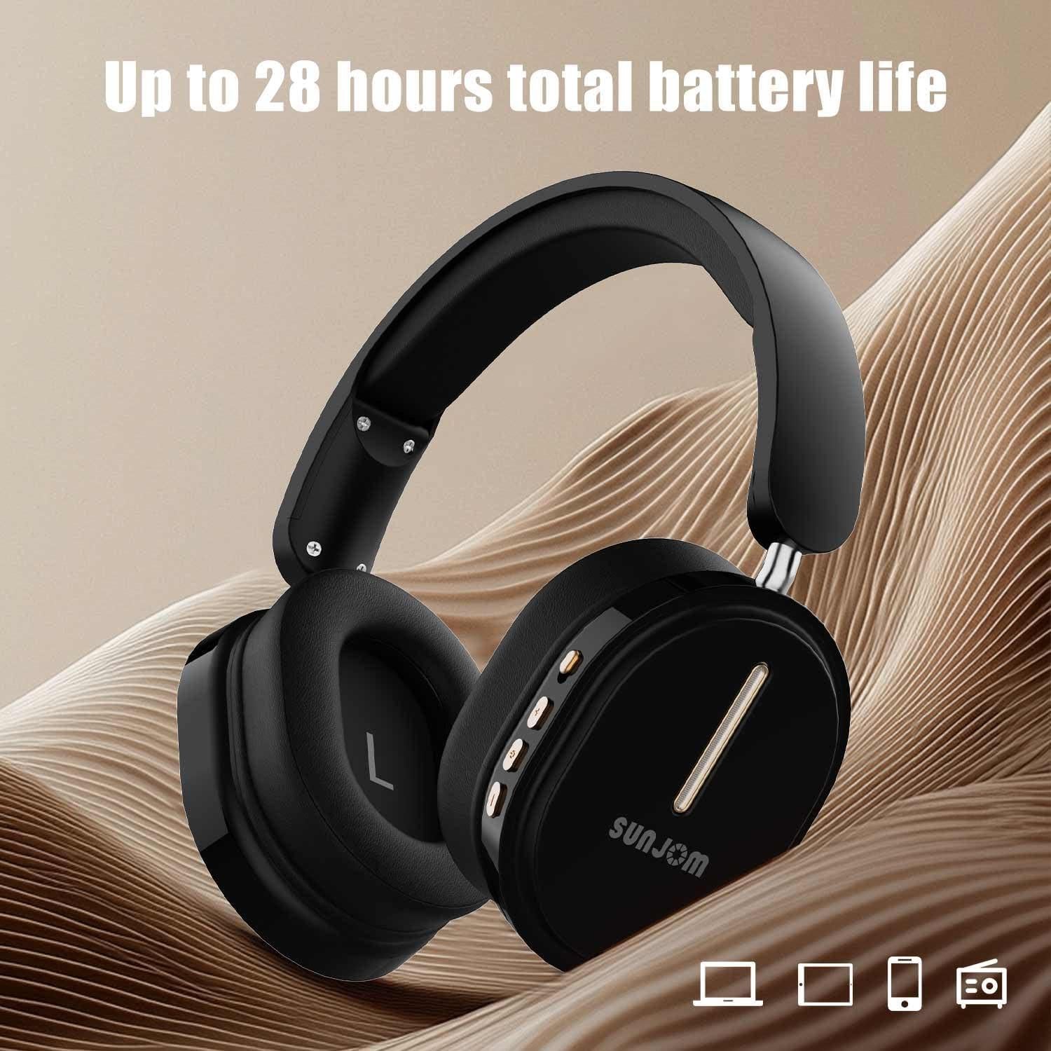 Auriculares Bluetooth KHOXRMW Inalámbricos 40mm Graves Profundos