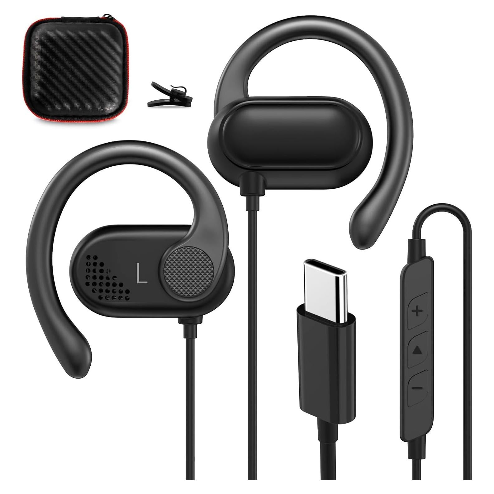 Auriculares USB-C ASKUBSKU con Micrófono y Gancho para iPhone y Samsung