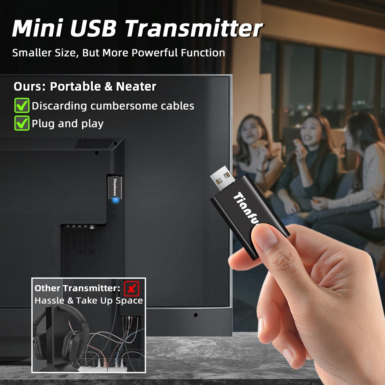 Auriculares Inalámbricos BKM400 Tianfucen para TV, 20h Batería