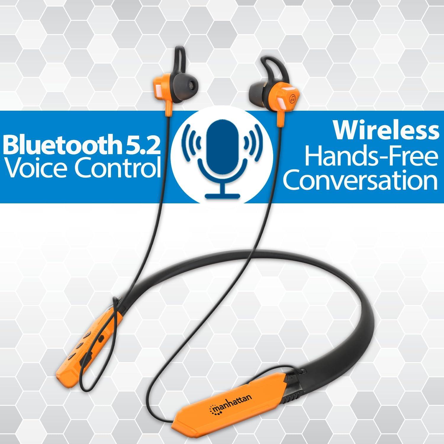 Auriculares Inalámbricos Bluetooth MANHATTAN 179829 - 15H Batería, IPX4