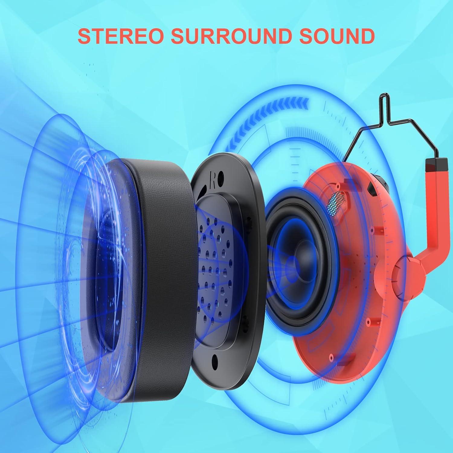 Auriculares para Juegos SENZER X200 con Micrófono - Rojo y Azul