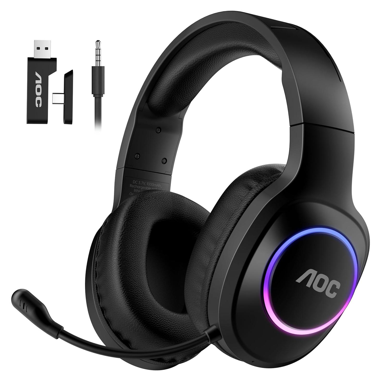 Auriculares Gaming Inalámbricos AOC ACG 2502 - 45H, 20ms, RGB
