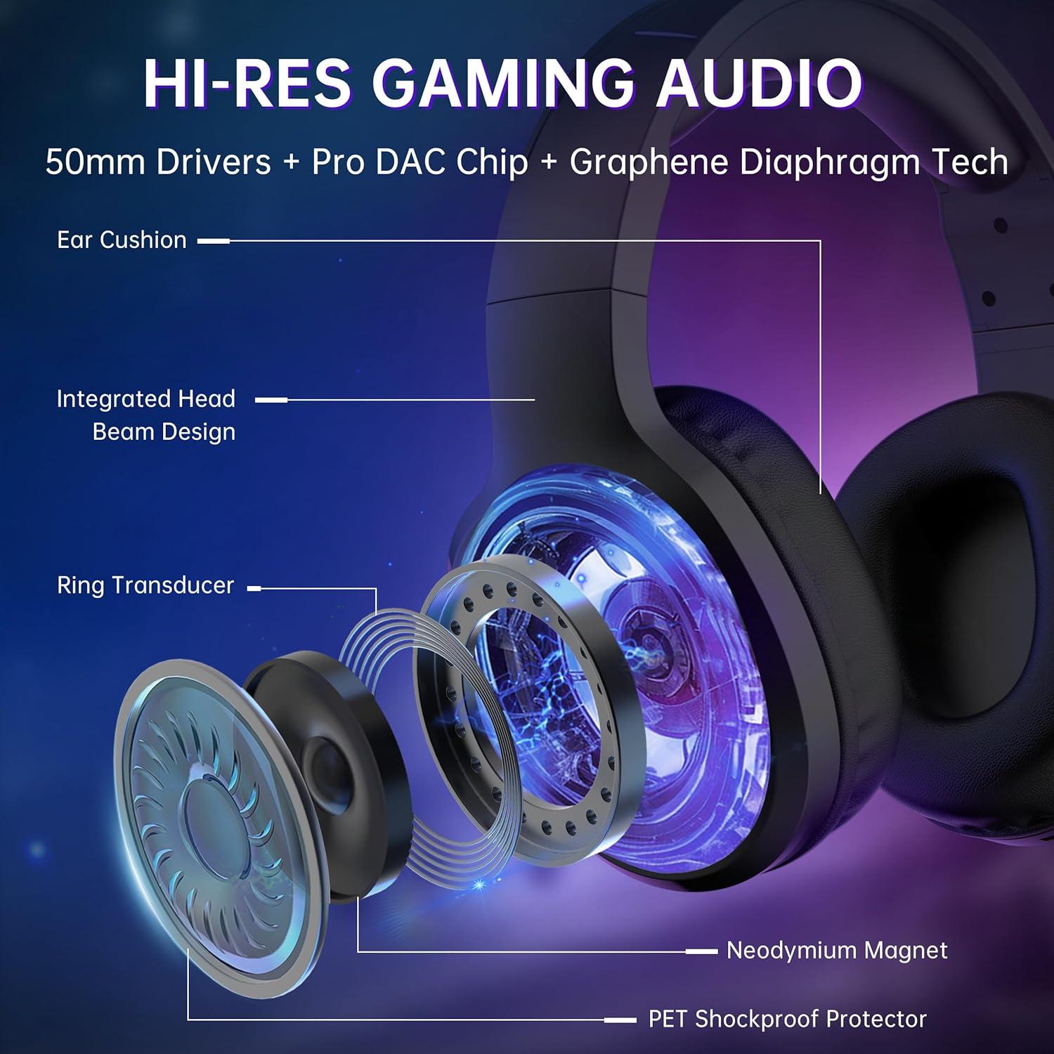 Auriculares Gaming Inalámbricos AOC ACG 2502 - 45H, 20ms, RGB