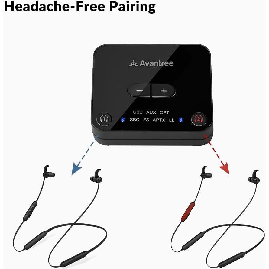 Auriculares Inalámbricos Avantree HT41866 - 20H con Transmisor Bluetooth