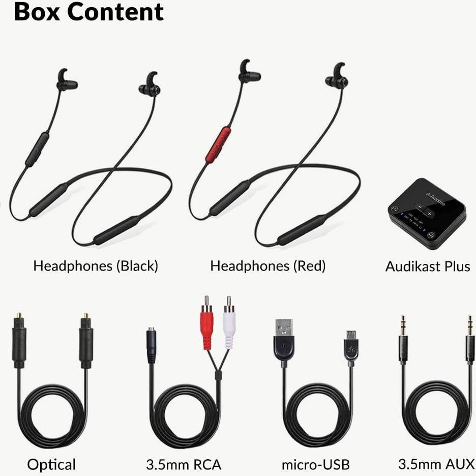 Auriculares Inalámbricos Avantree HT41866 - 20H con Transmisor Bluetooth