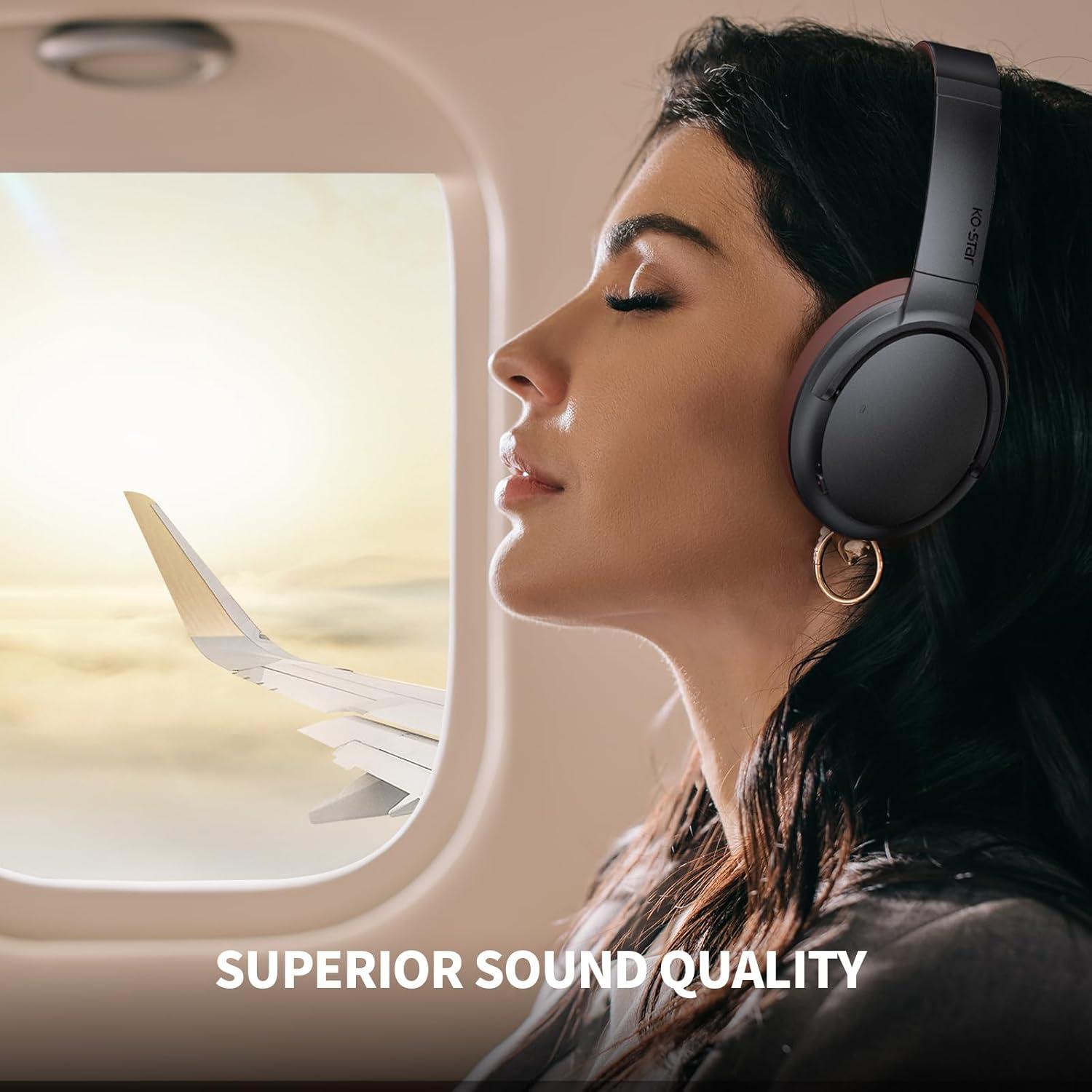 Auriculares Bluetooth KO-STAR NB-1092 ANC HiFi 60H Marrón