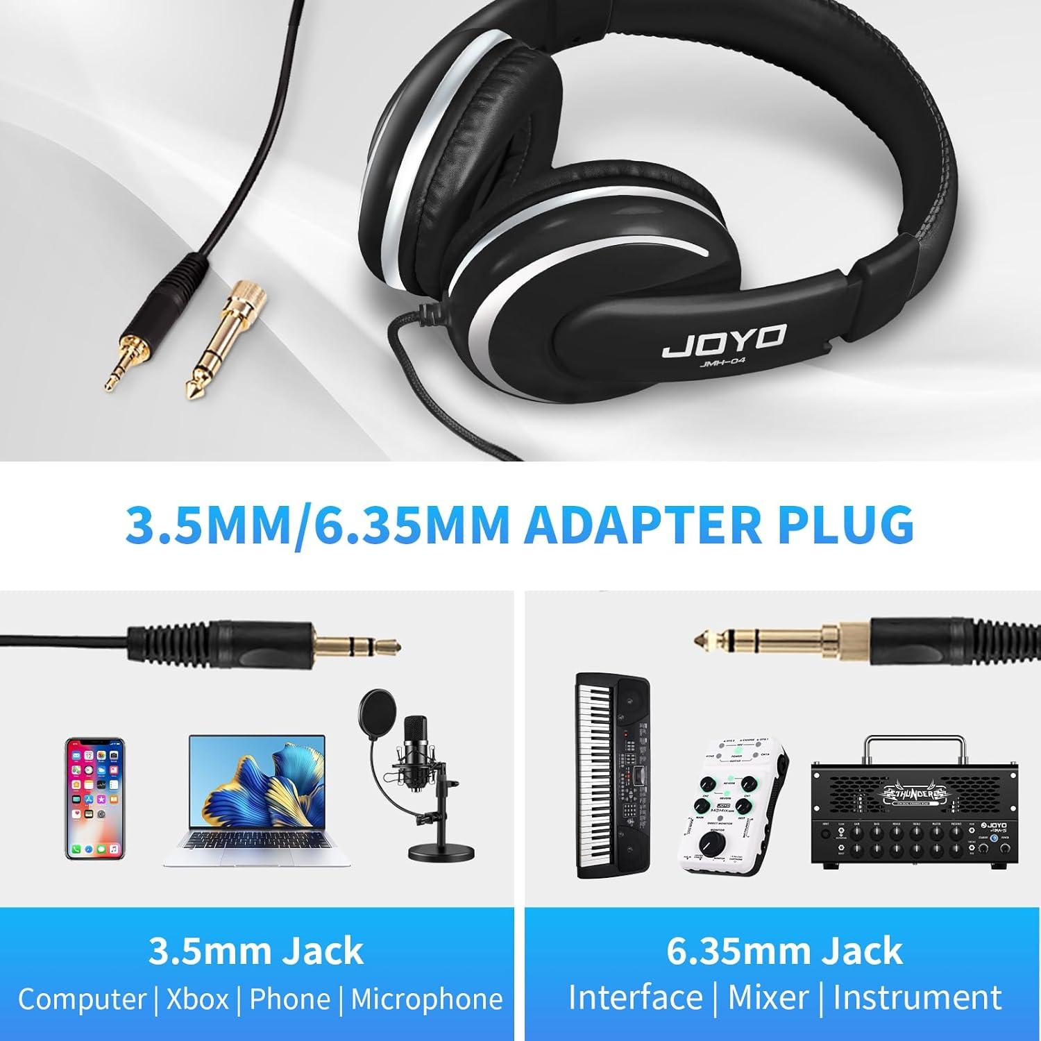 Auriculares de Monitor JOYO JMH-04 Over Ear 40mm con Cable