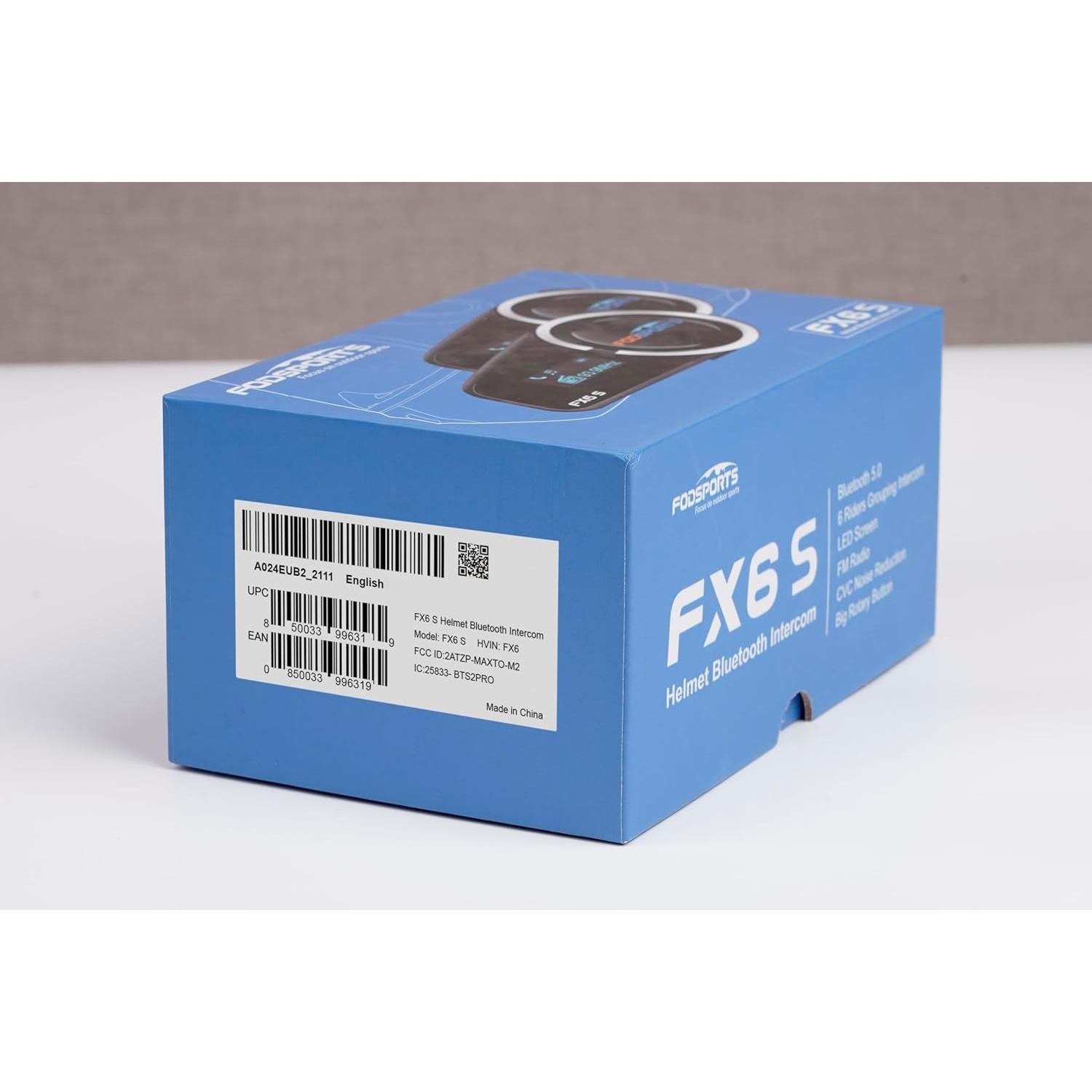 Auricular Bluetooth Fodsports FX6 para Motocicleta - 6 Riders