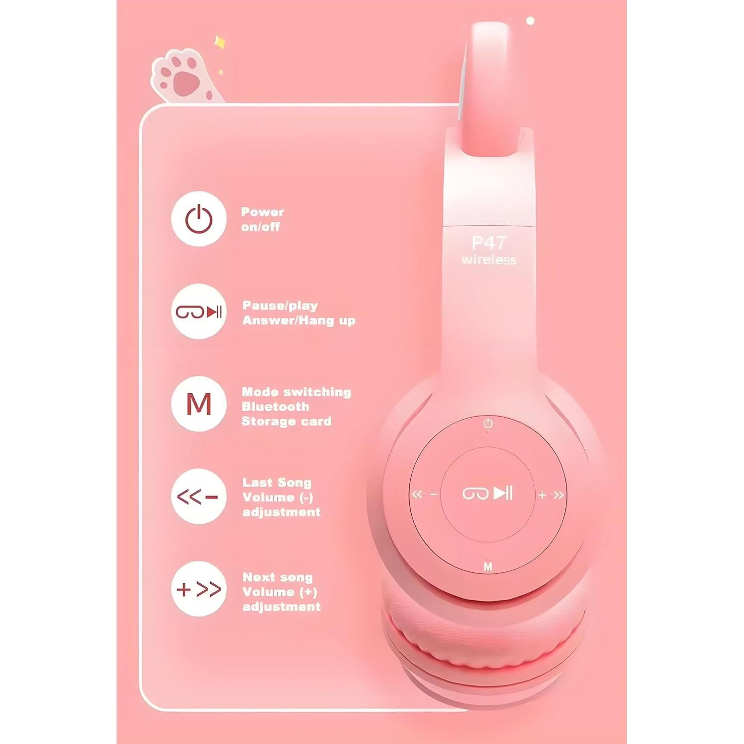 Auriculares Inalámbricos ZGSJ P47M con Cancelación de Ruido