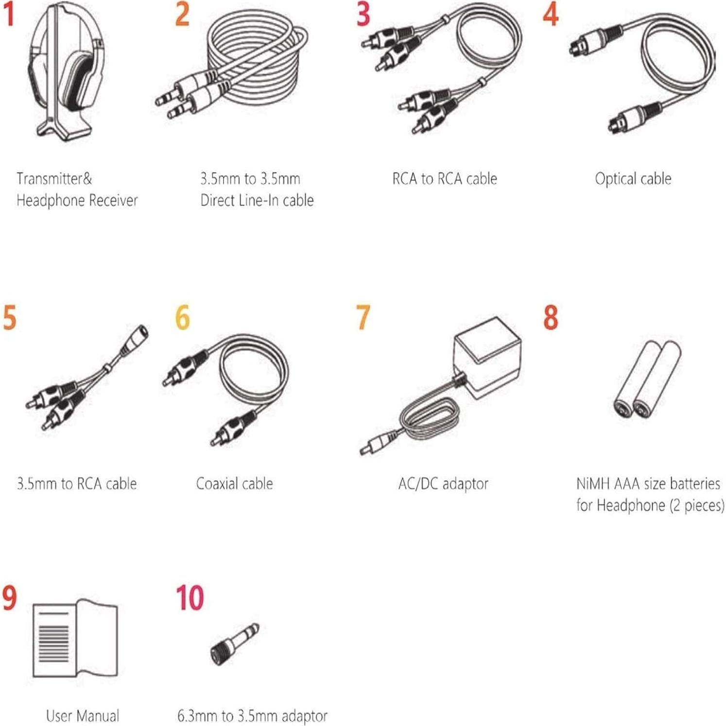 Auriculares Inalámbricos D1 ARKON para TV con Carga RF 30m