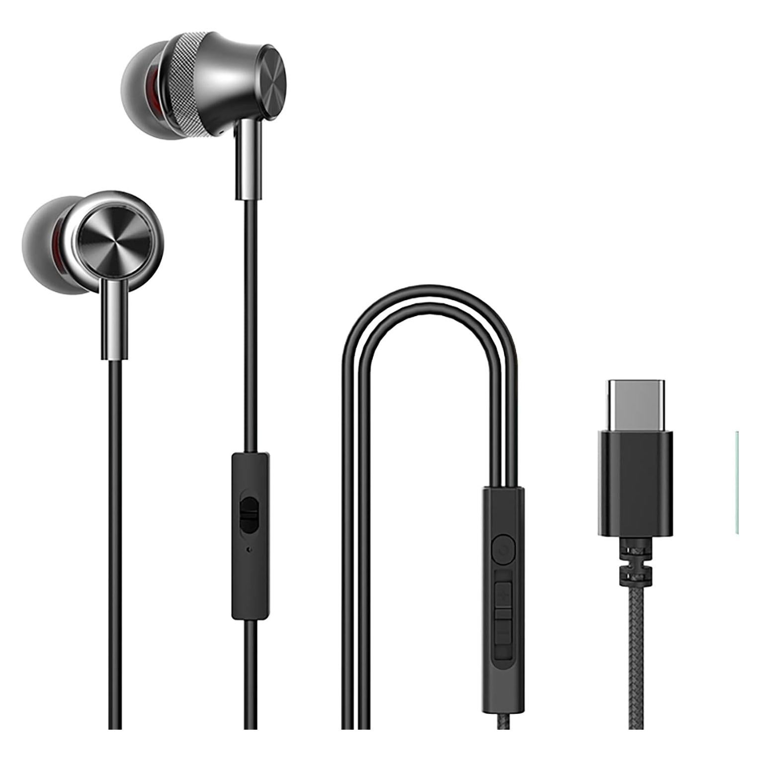 Auriculares USB Tipo C OKCSC con Micrófono y Control de Ruido