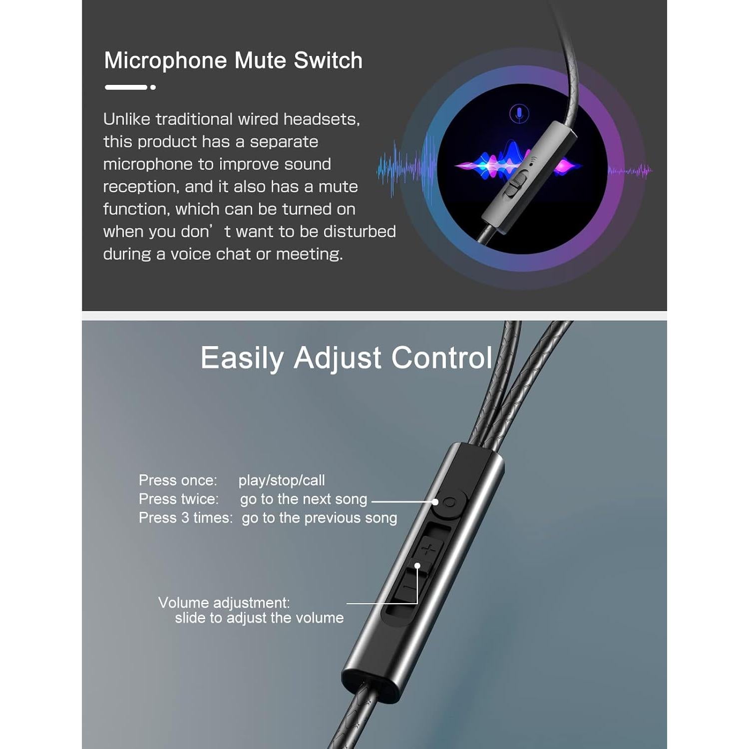 Auriculares USB Tipo C OKCSC con Micrófono y Control de Ruido