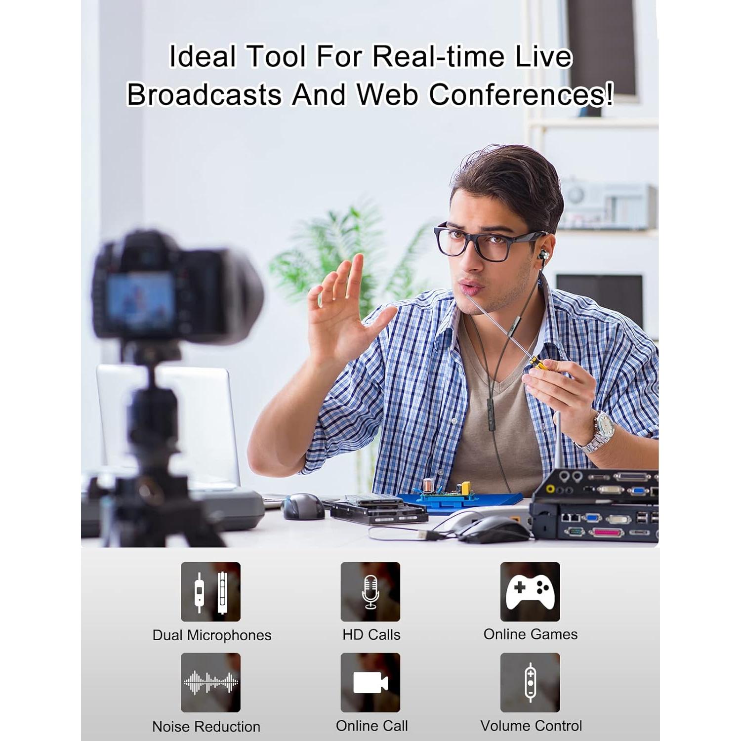 Auriculares USB Tipo C OKCSC con Micrófono y Control de Ruido