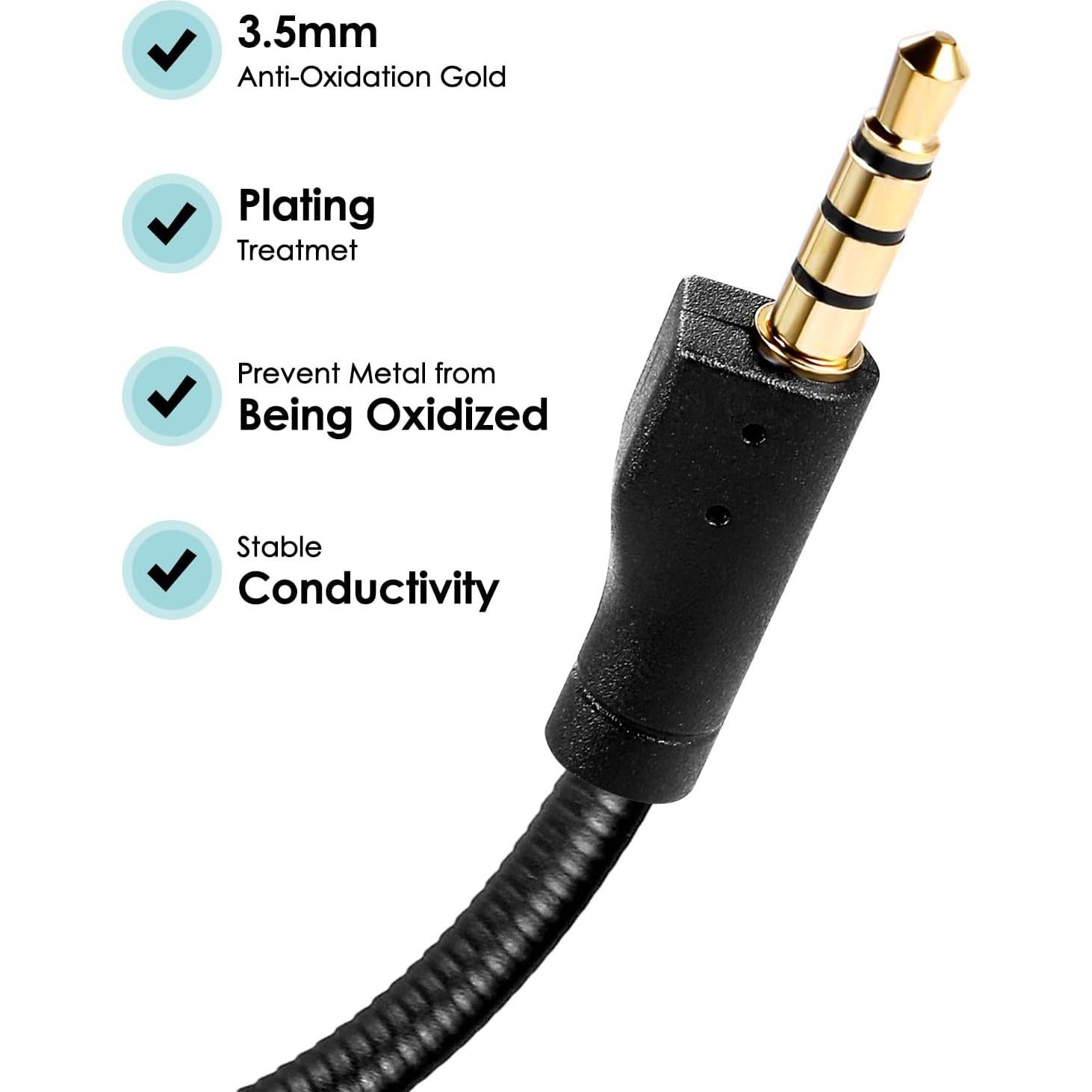 Mic Replacement Compatible with SteelSeries Arctis 1 3.5mm Jack Detachable Microphone Boom Noise Cancelling for Gaming Headsets