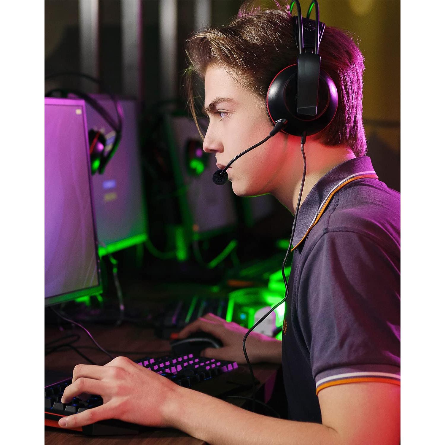 Mic Replacement Compatible with SteelSeries Arctis 1 3.5mm Jack Detachable Microphone Boom Noise Cancelling for Gaming Headsets