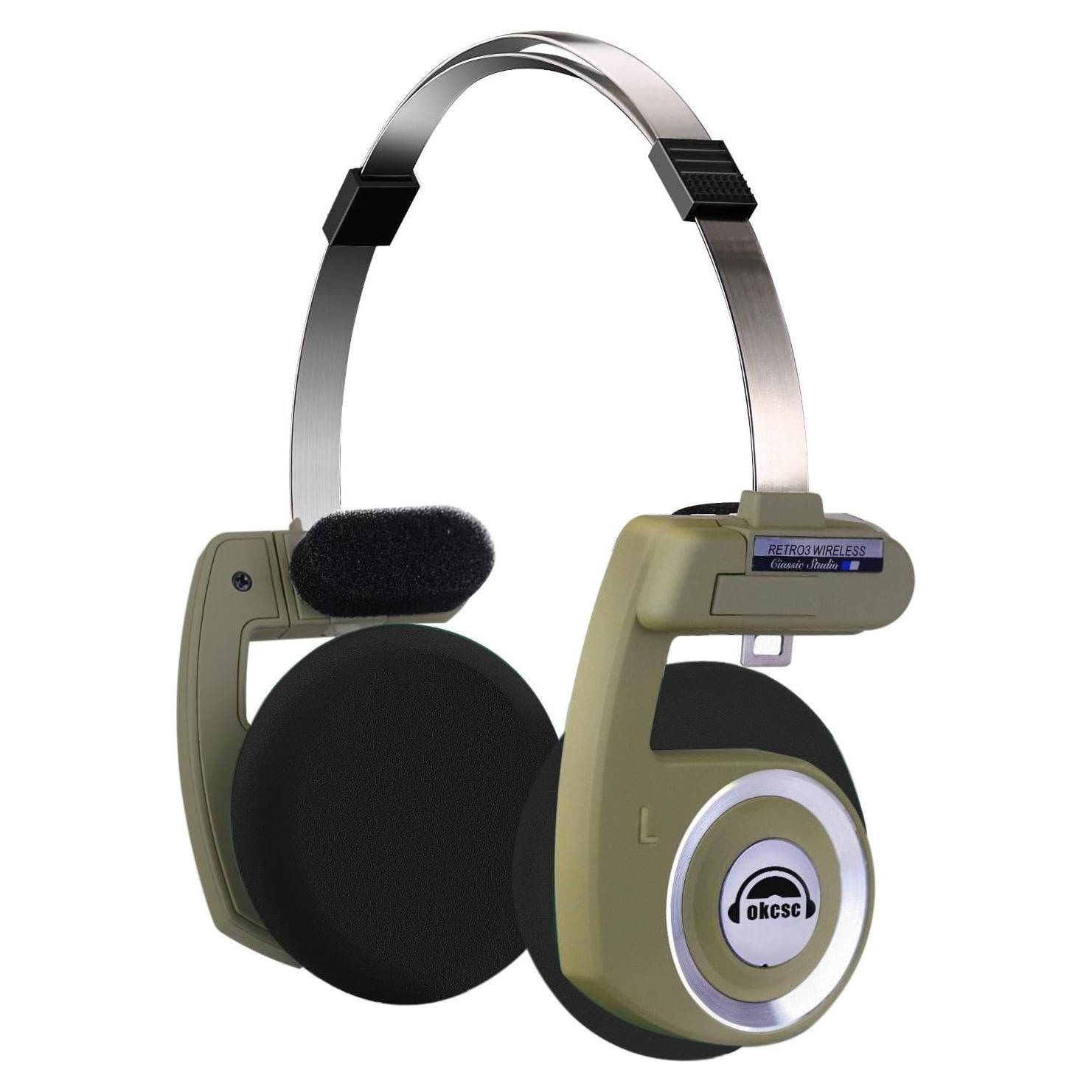 Auriculares Inalámbricos Retro okcsc Verde 40mm Bluetooth 5.3