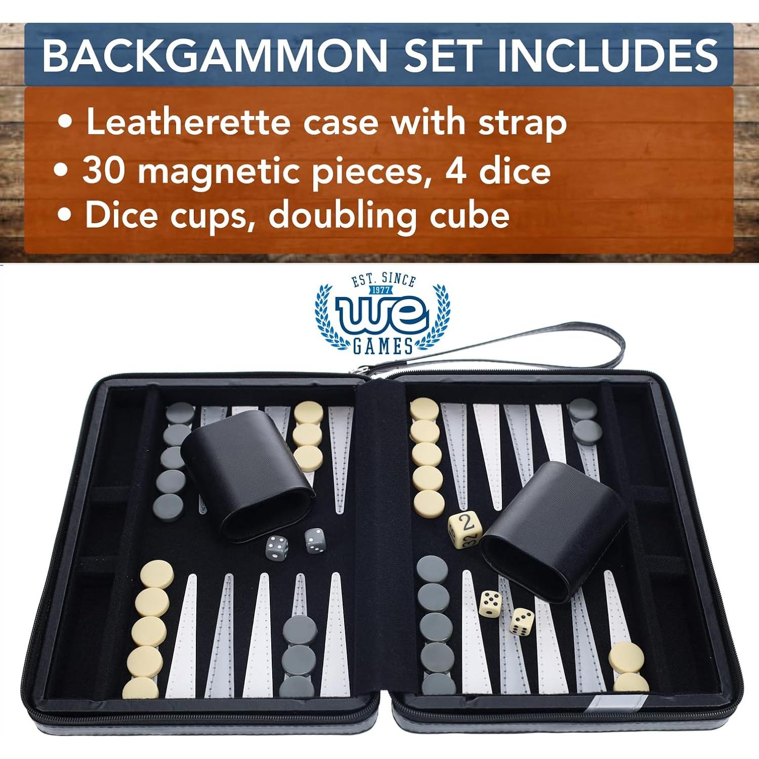 Juego de Backgammon WE Games Magnético de Viaje 0.73 kg
