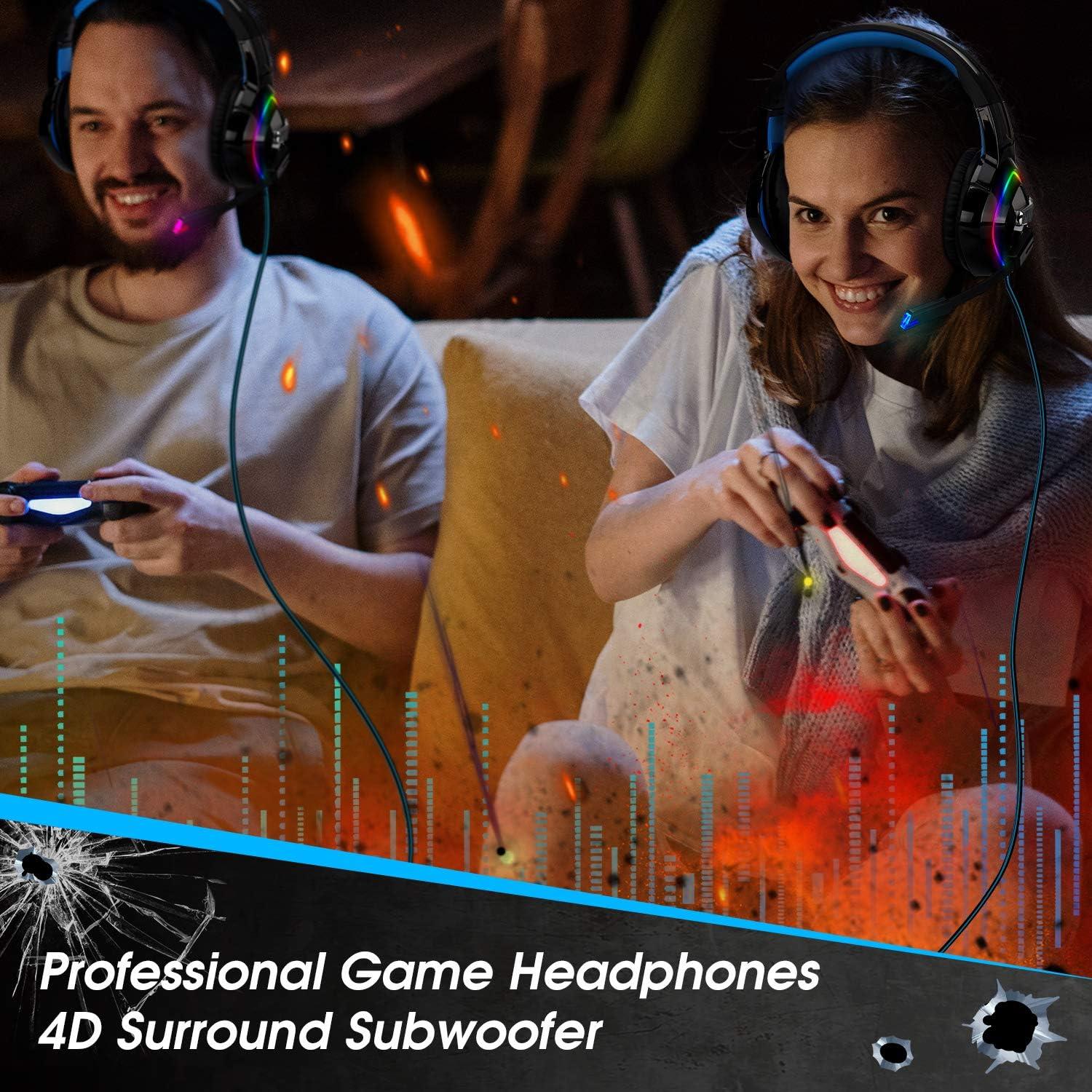 Auriculares Gaming August EPG100L con Sonido 5.1 y Luz RGB