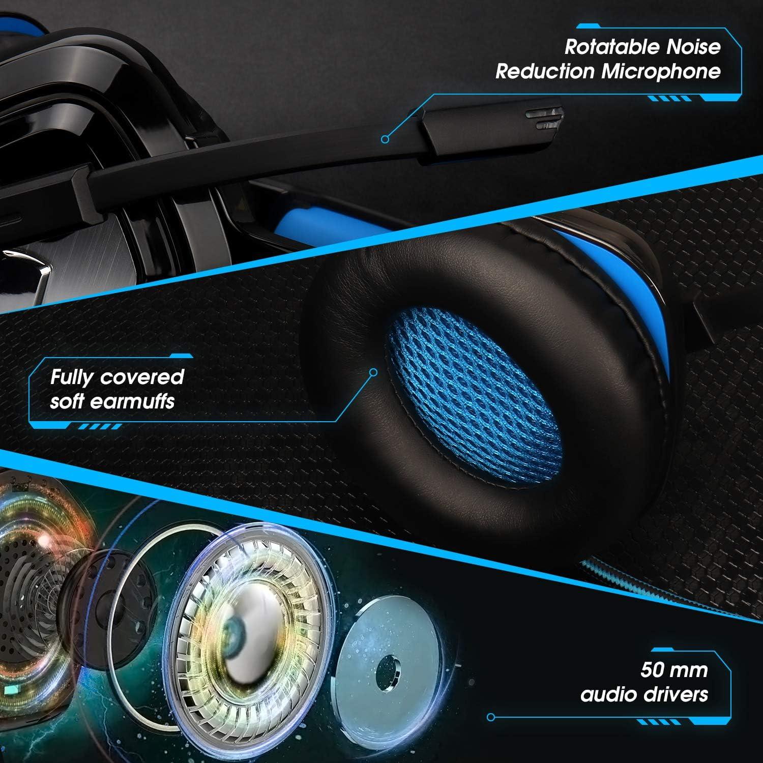 Auriculares Gaming August EPG100L con Sonido 5.1 y Luz RGB