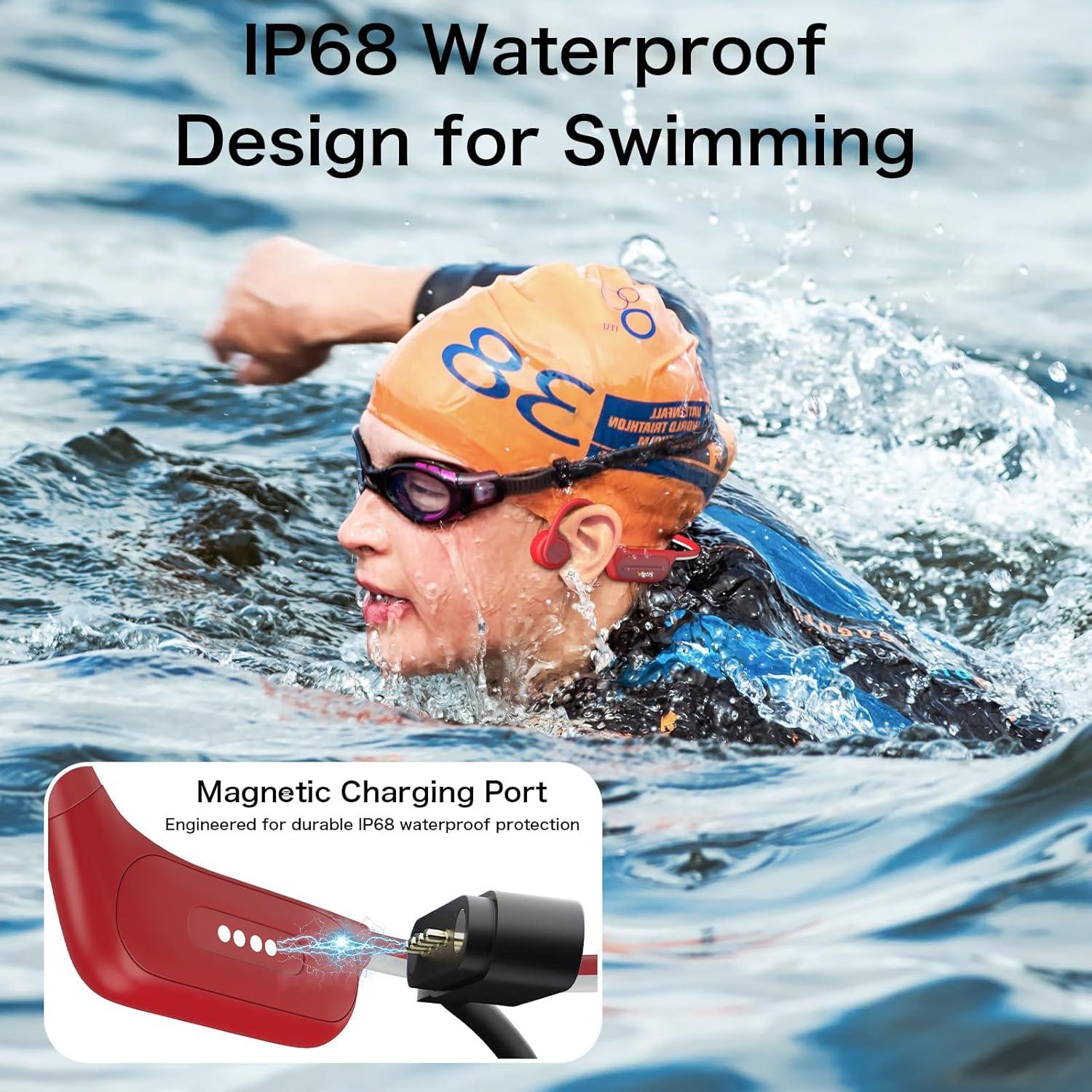 Auriculares Wantek Conducción Ósea Bluetooth IP68 32GB Natación