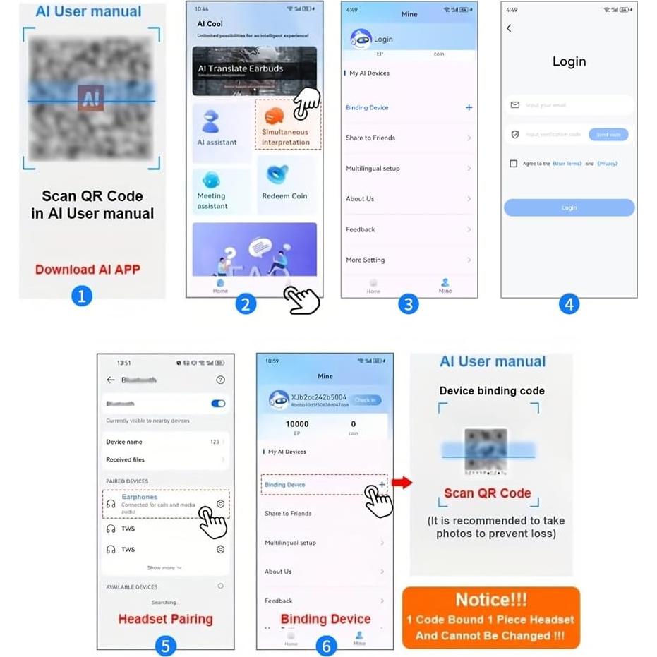 Auriculares Traductores AI YD03, Traducción en Tiempo Real 144 Idiomas