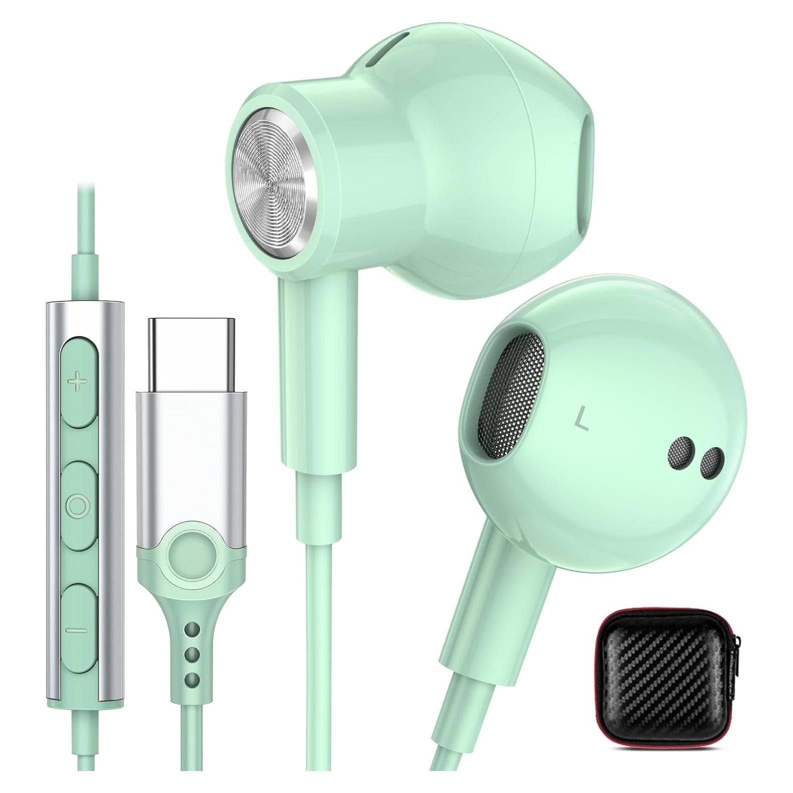 Auriculares USB C iMangoo 1.2m con micrófono para iPhone y Samsung