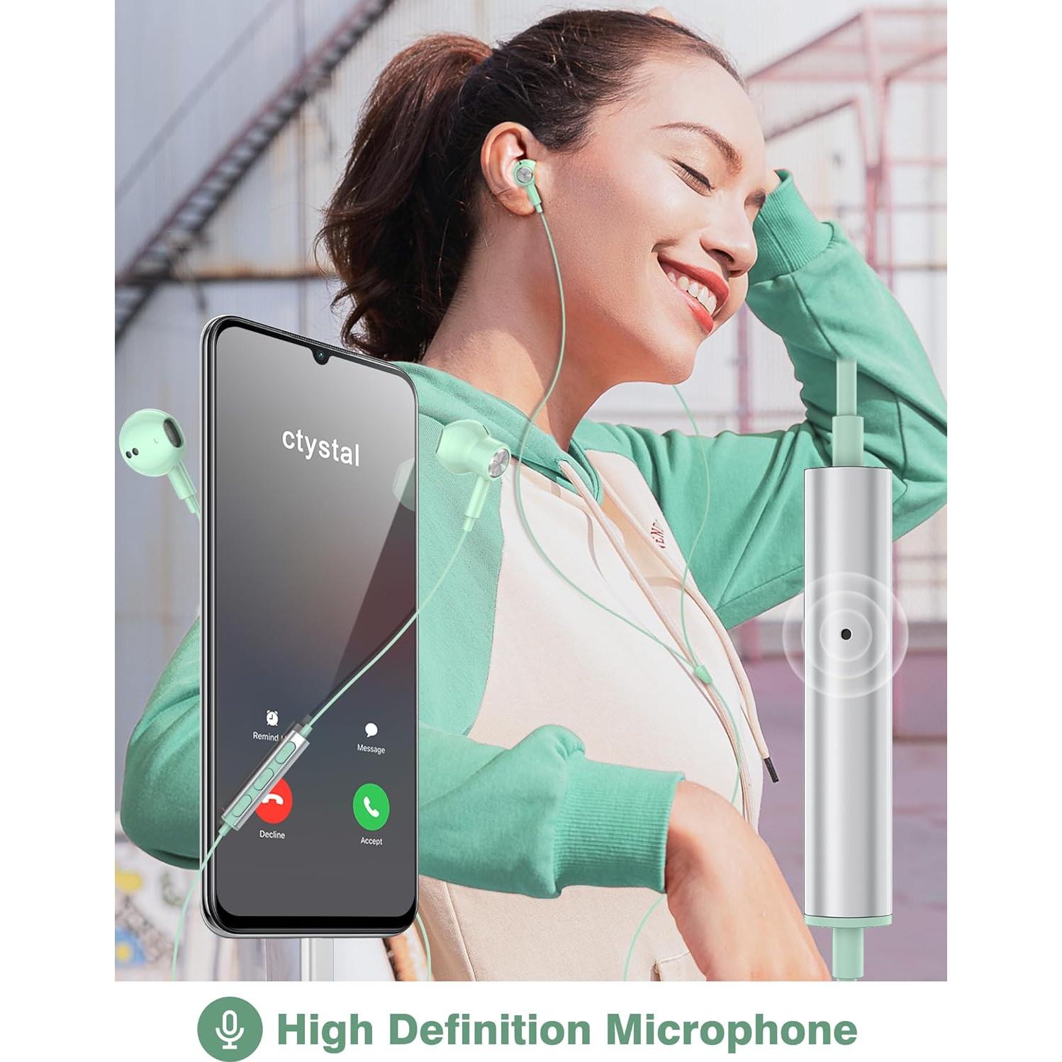 Auriculares USB C iMangoo 1.2m con micrófono para iPhone y Samsung