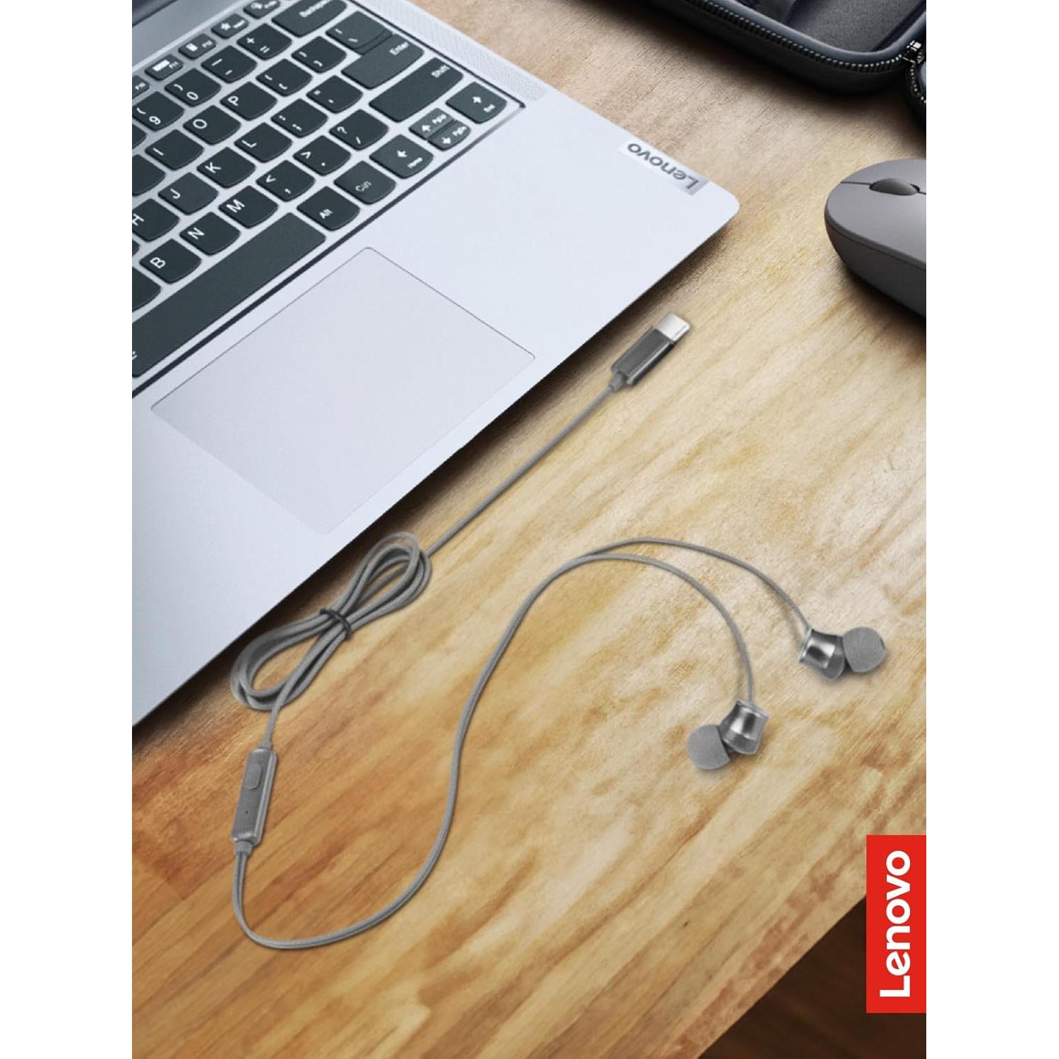 Auriculares in-ear Lenovo 300 USB-C con micrófono - Gris