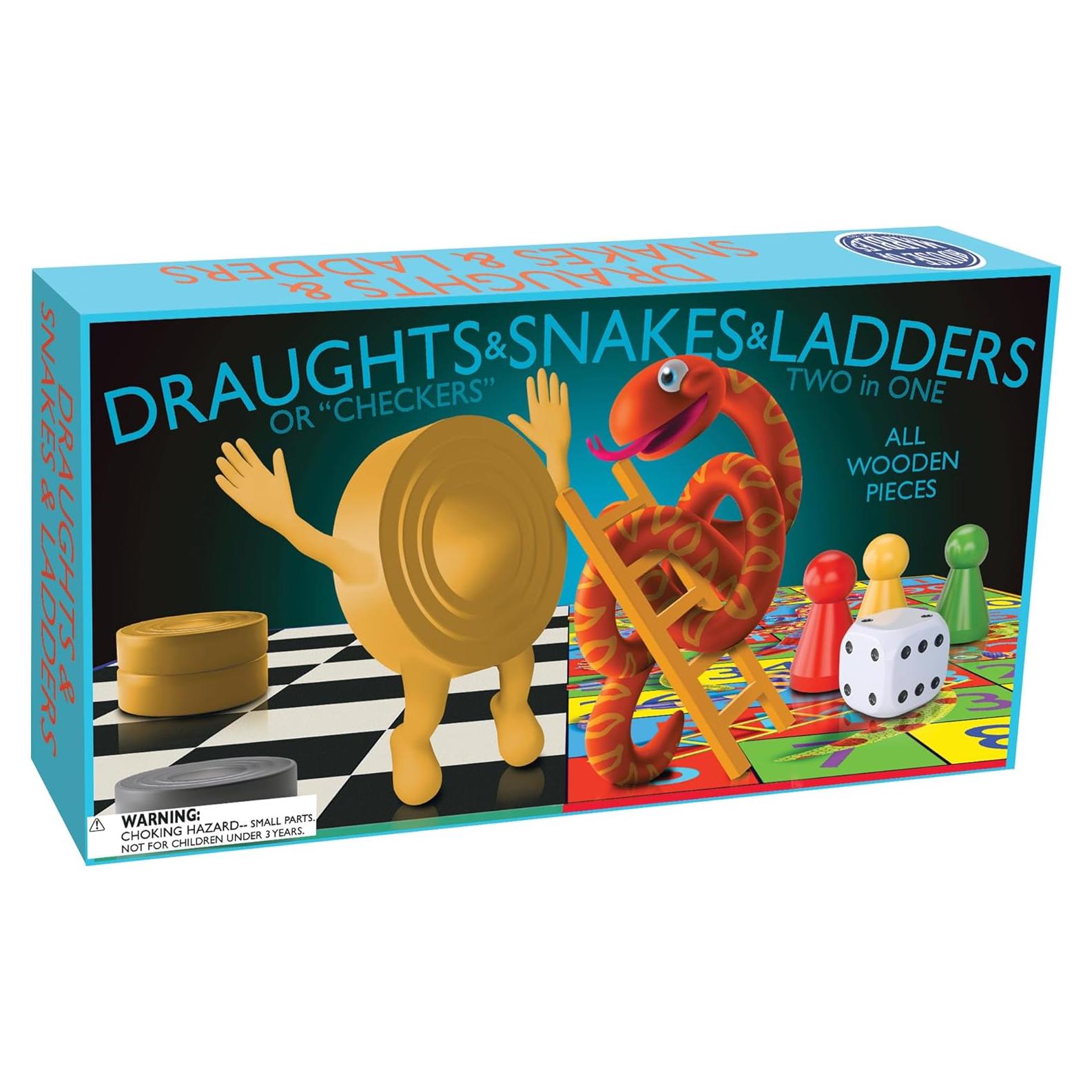 Juego de Damas y Serpientes y Escaleras Town Mills