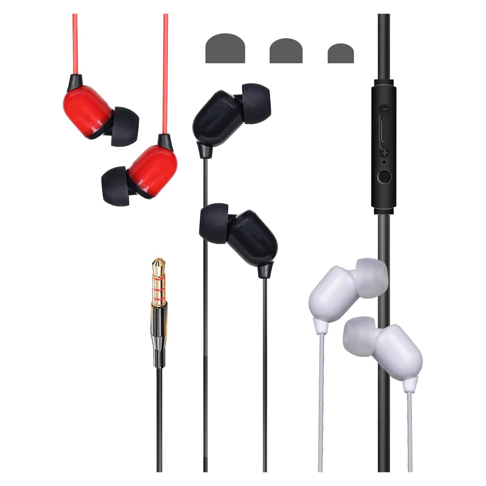 Auriculares con cable Yodamiack 3 metros con micrófono - Paquete de 3