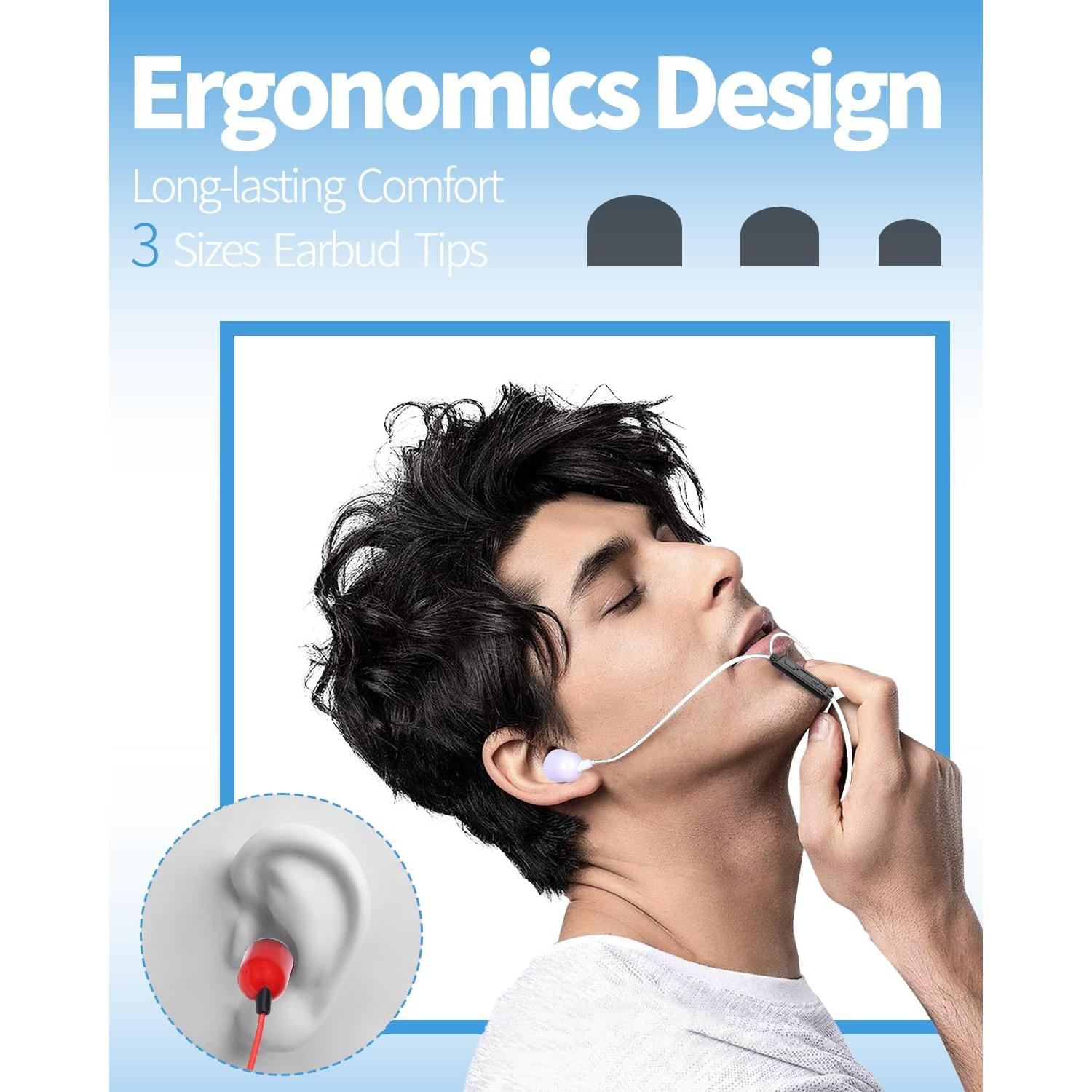 Auriculares con cable Yodamiack 3 metros con micrófono - Paquete de 3