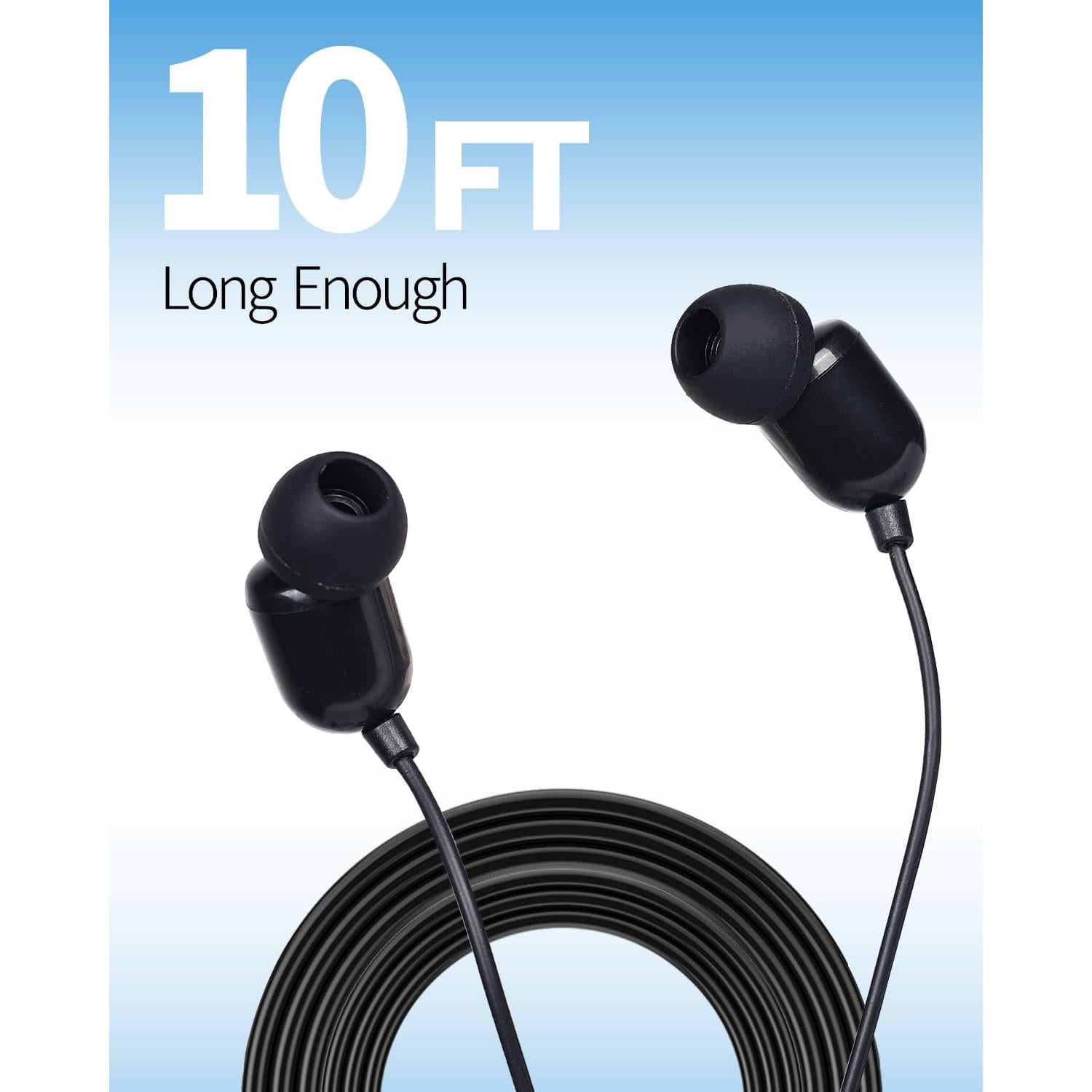 Auriculares con cable Yodamiack 3 metros con micrófono - Paquete de 3